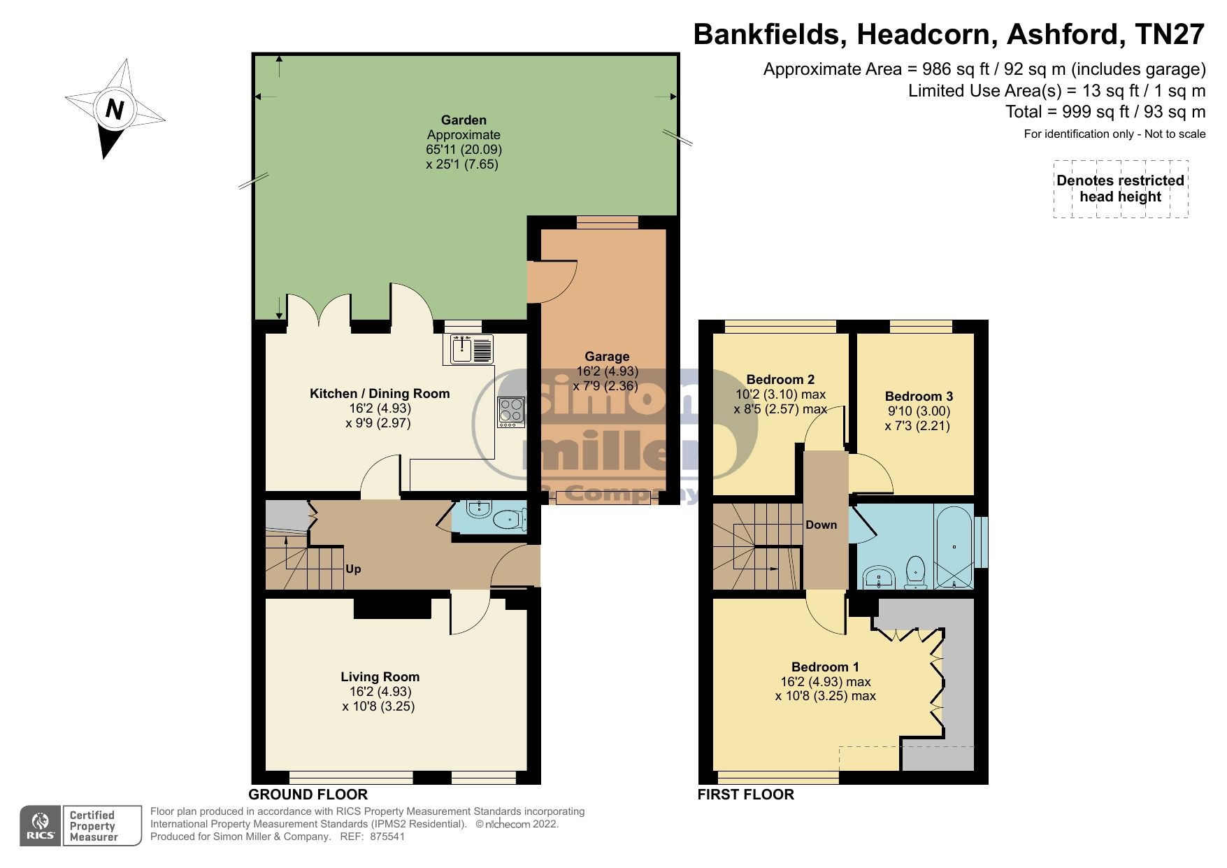 3 bed semidetached house for sale in Bankfields, Headcorn, Ashford