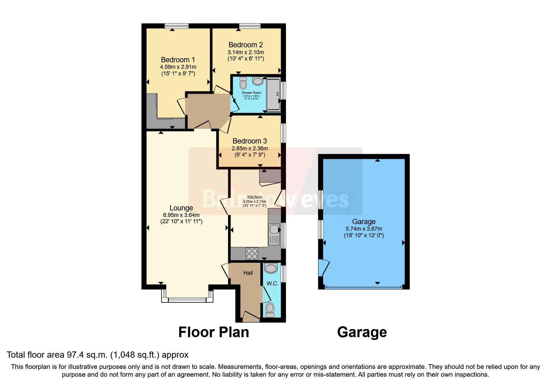 3 bed bungalow for sale in Shetland Road, Tibshelf, Alfreton