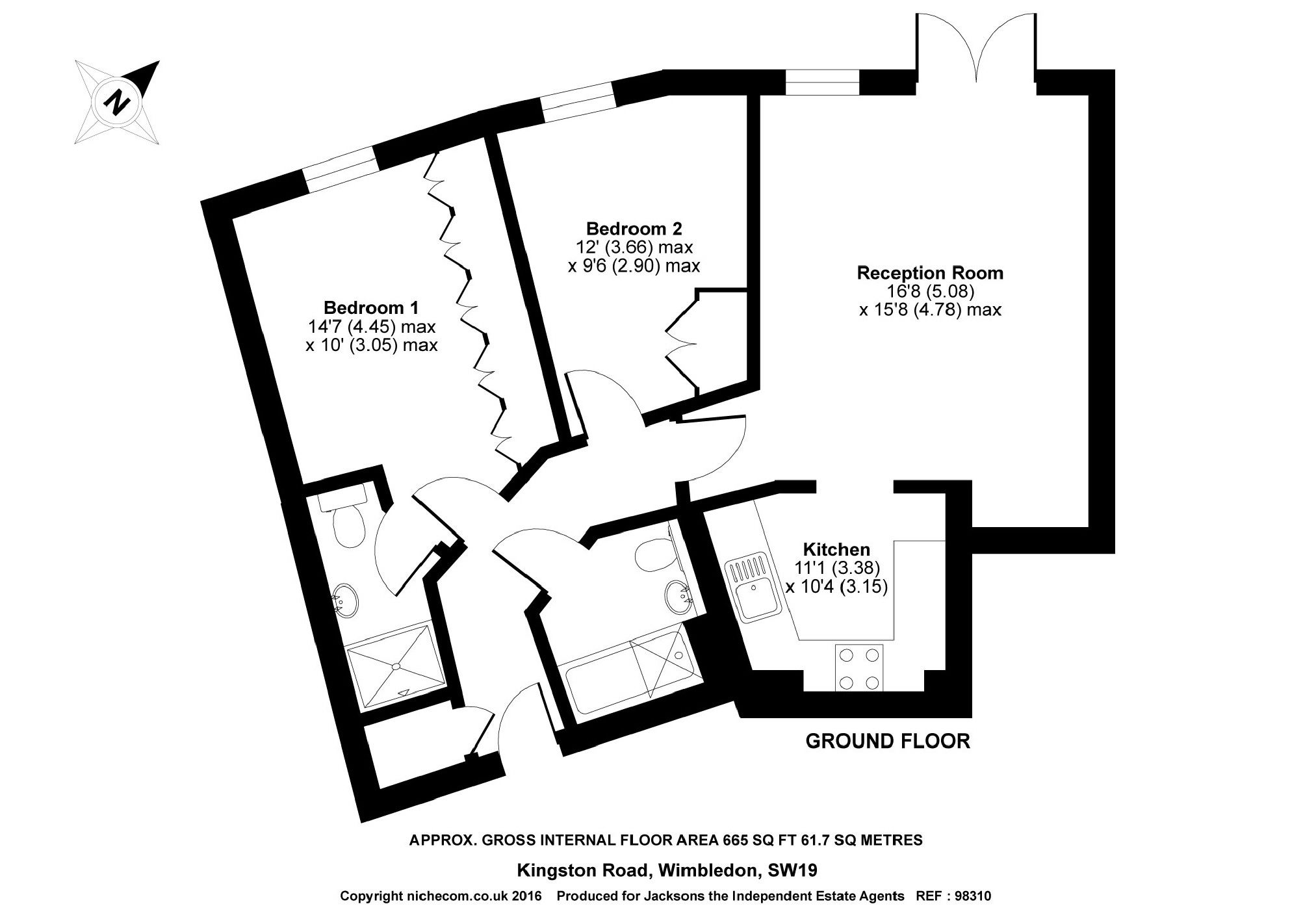 2 bed flat to rent in Kingston Road, London SW19 Zoopla