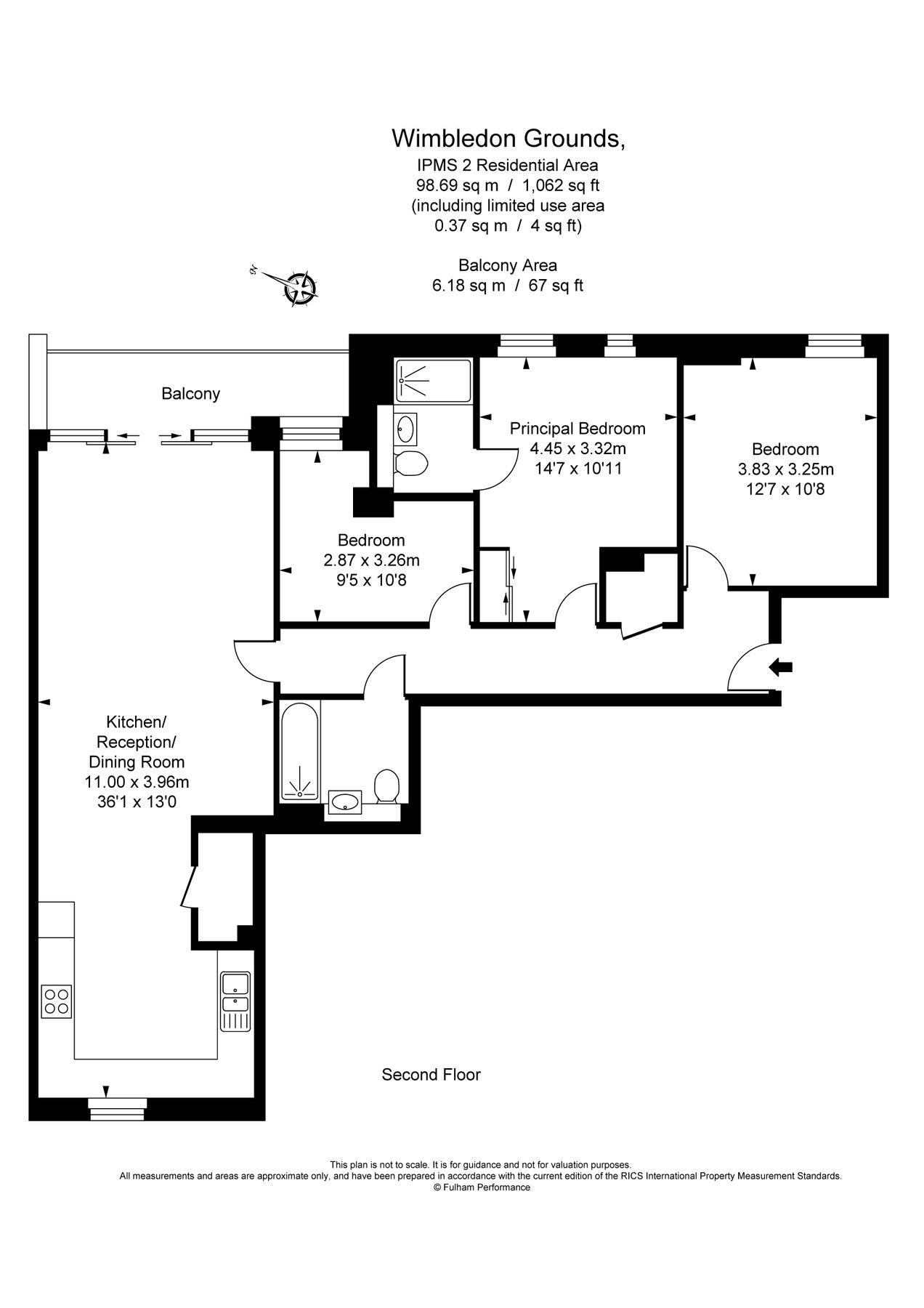 3 bed flat to rent in Greyhound Parade, Wimbledon Grounds, London SW17