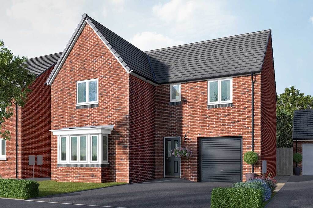 New home, 4 bed detached house for sale in "The Grainger" at Dawson Avenue, Stotfold, Hitchin