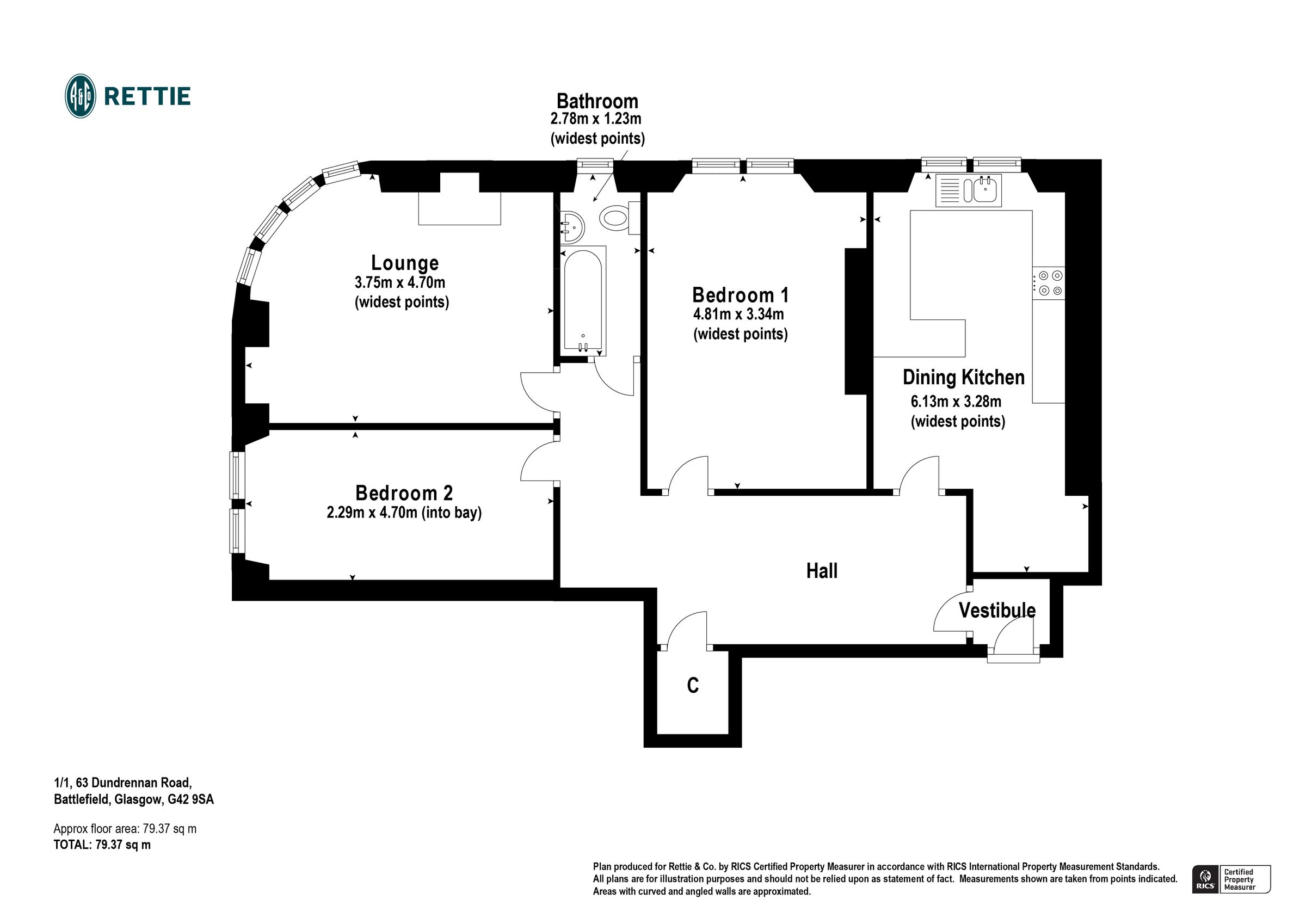 2 bed flat for sale in Dundrennan Road, Battlefield, Glasgow G42 Zoopla
