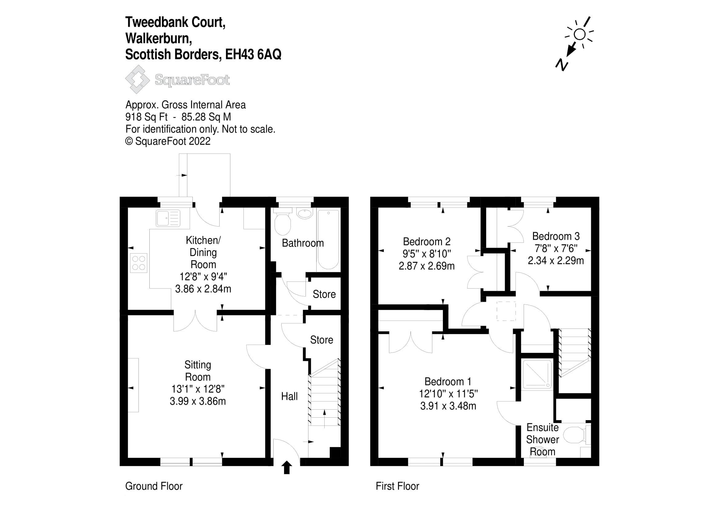 3 bed semidetached house for sale in 1 Tweedbank Court, Walkerburn