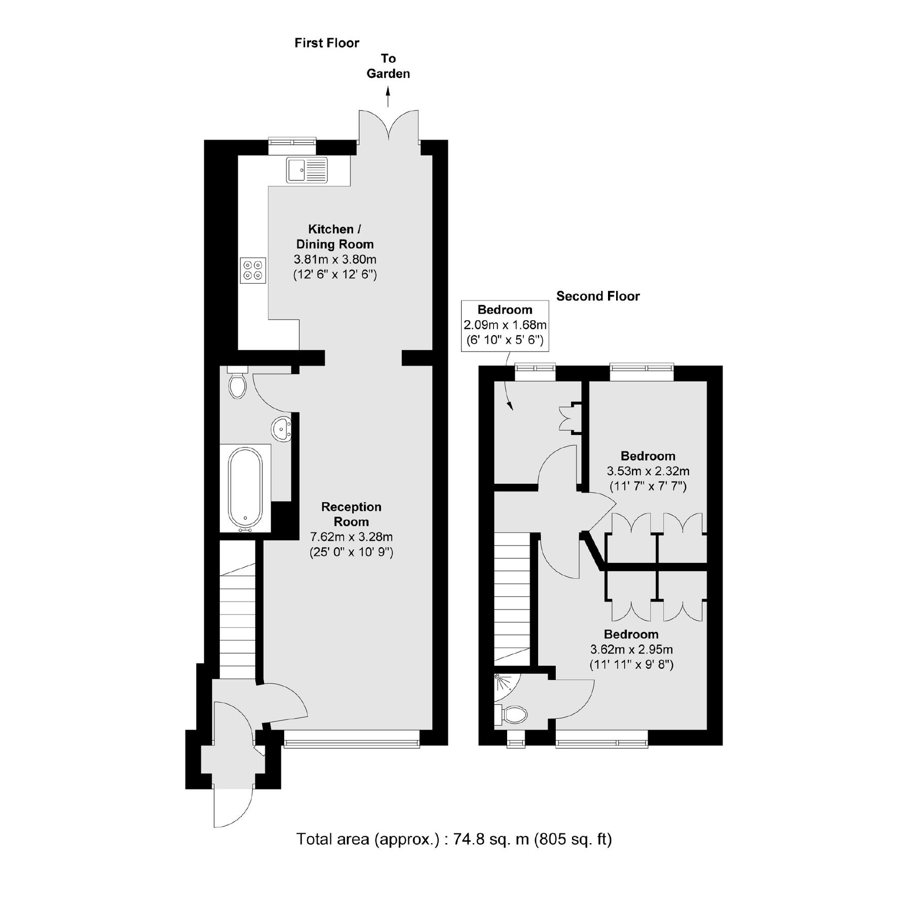 3 bed property for sale in Hampton Road West, Hanworth, Feltham TW13