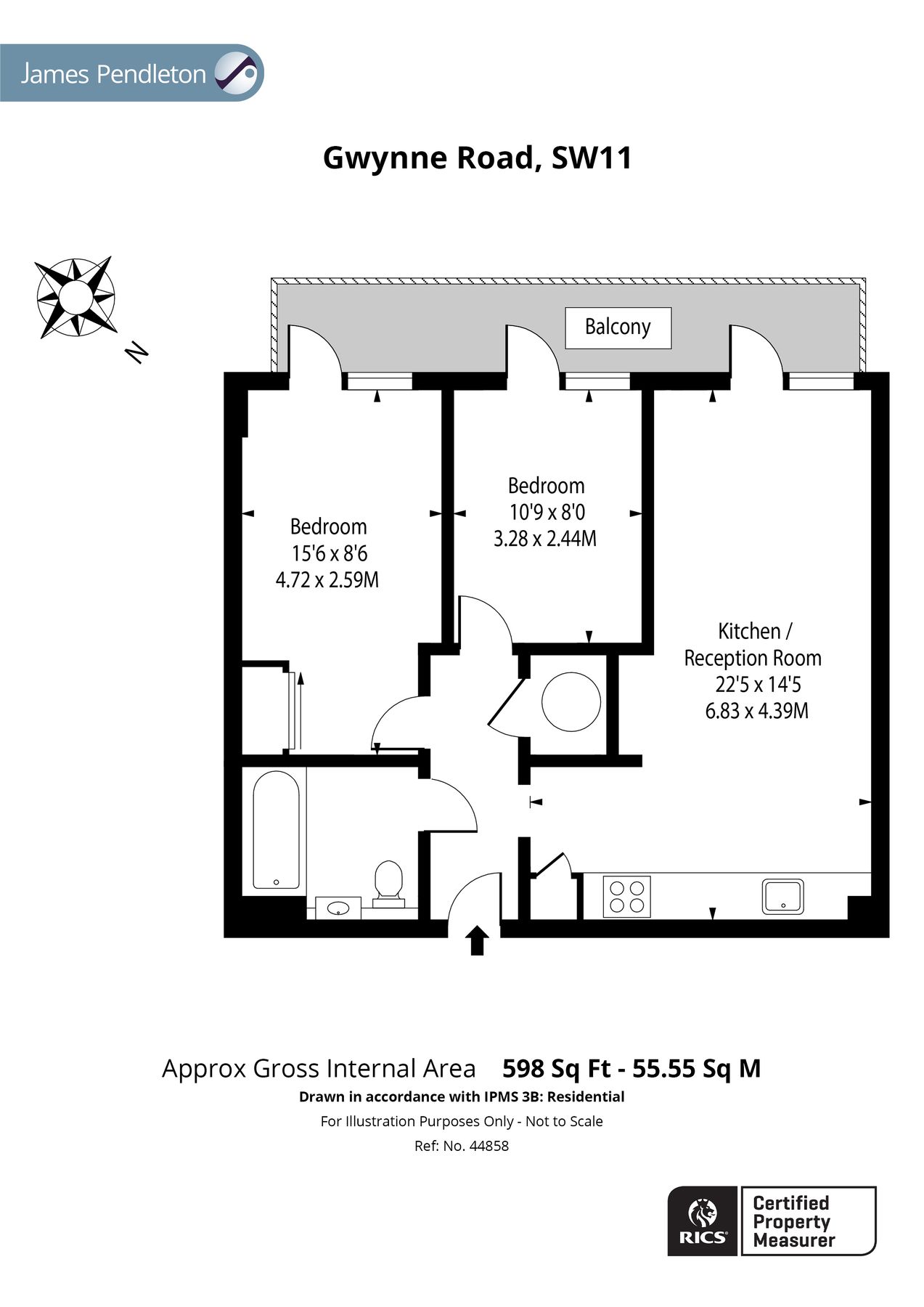 2 bed flat for sale in Gwynne Road, Battersea, Greater London SW11 Zoopla