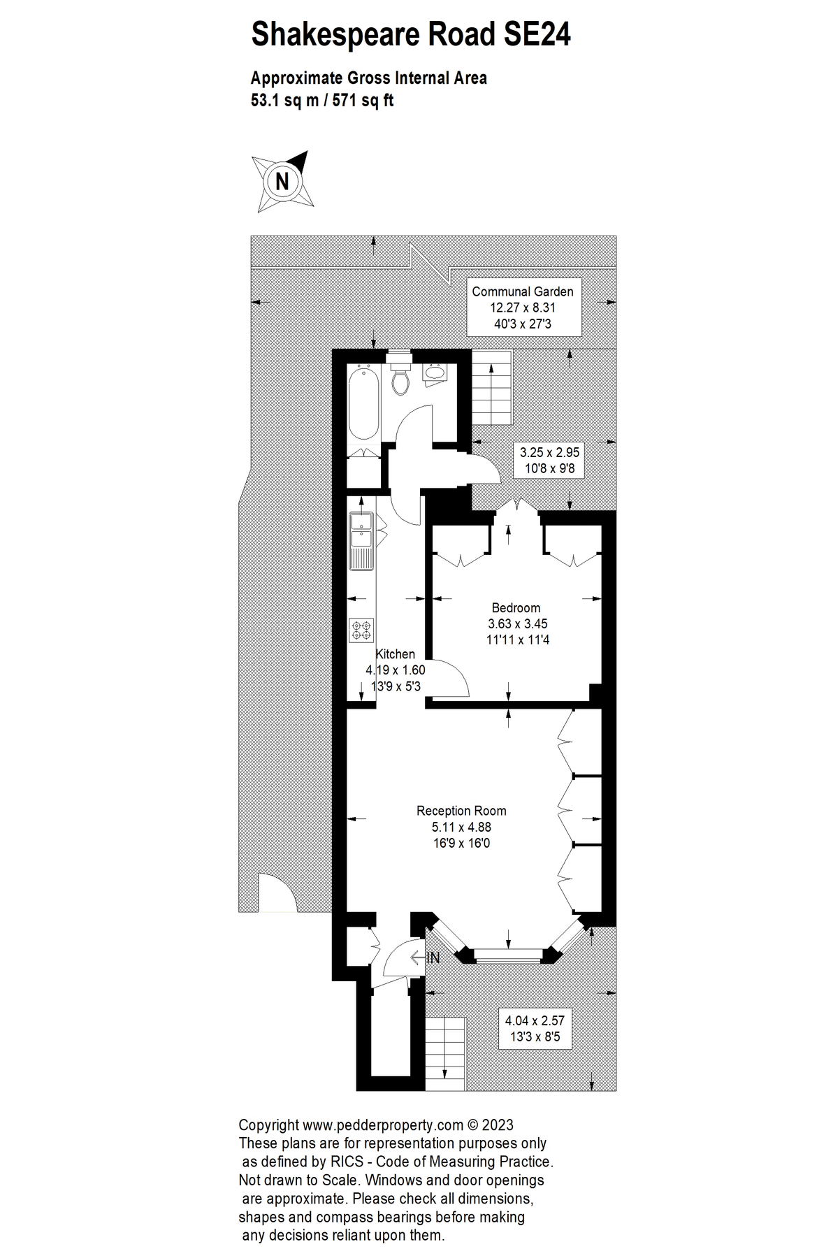 1 bed for sale in Shakespeare Road, Herne Hill, London SE24