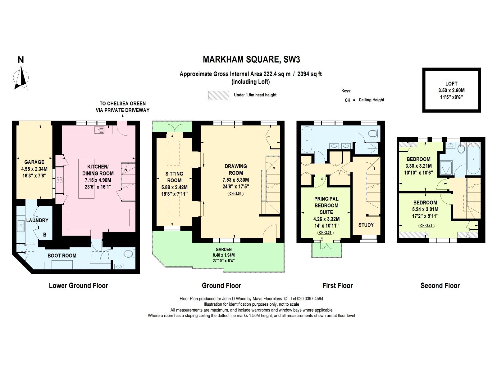 3 bed end terrace house for sale in Markham Square, Chelsea, London SW3
