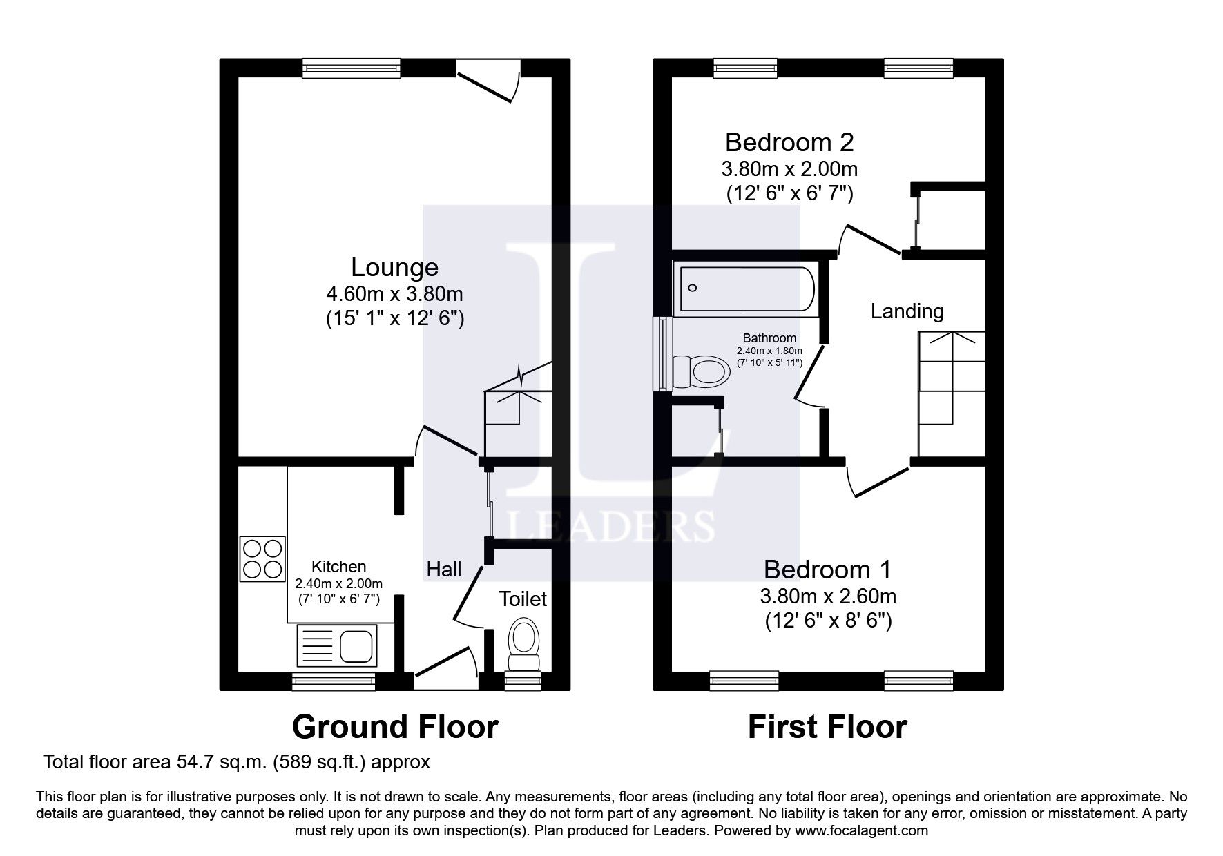2 bed terraced house to rent in Fensome Drive, Houghton Regis