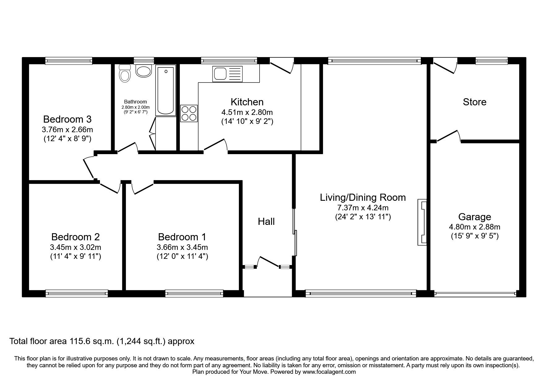 3 bed bungalow for sale in Whitehaven Road, Cleator Moor, Cumbria CA25