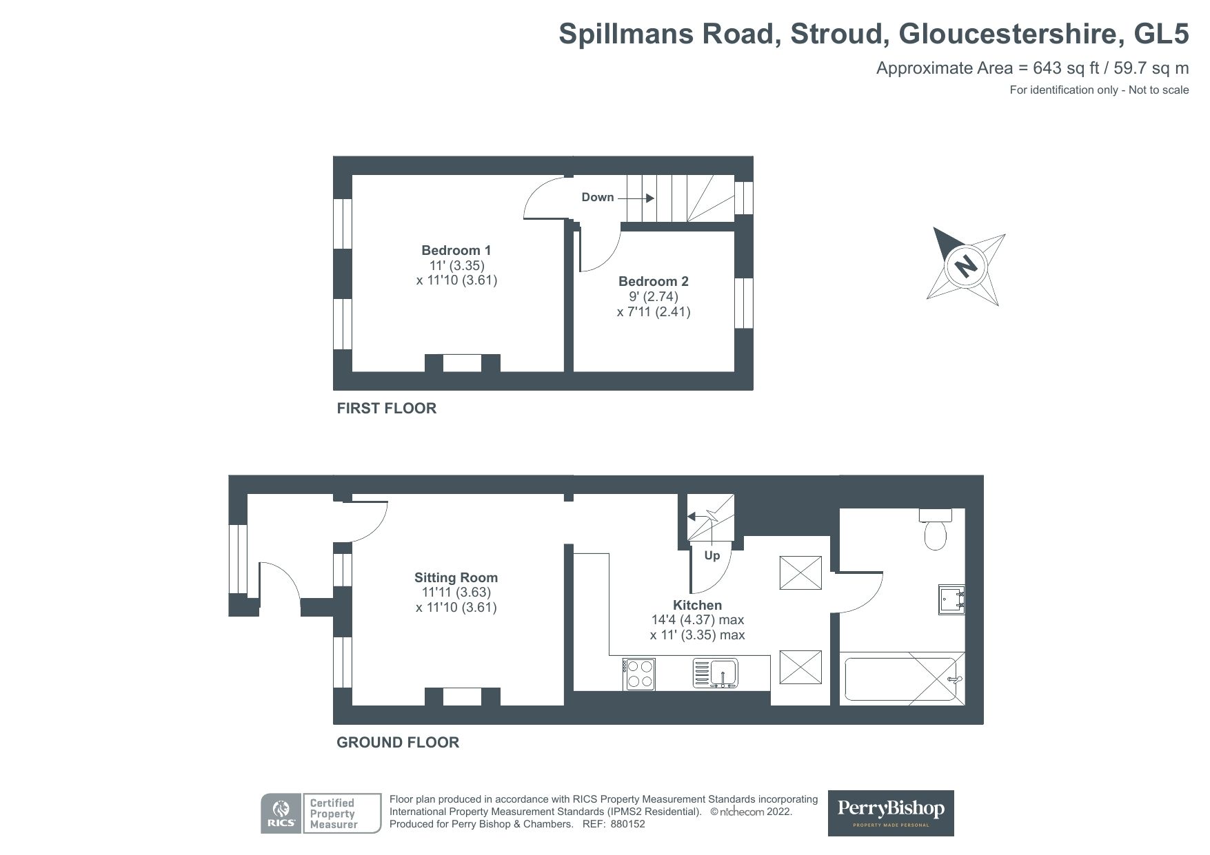 2 bed terraced house for sale in Spillmans Road, Stroud