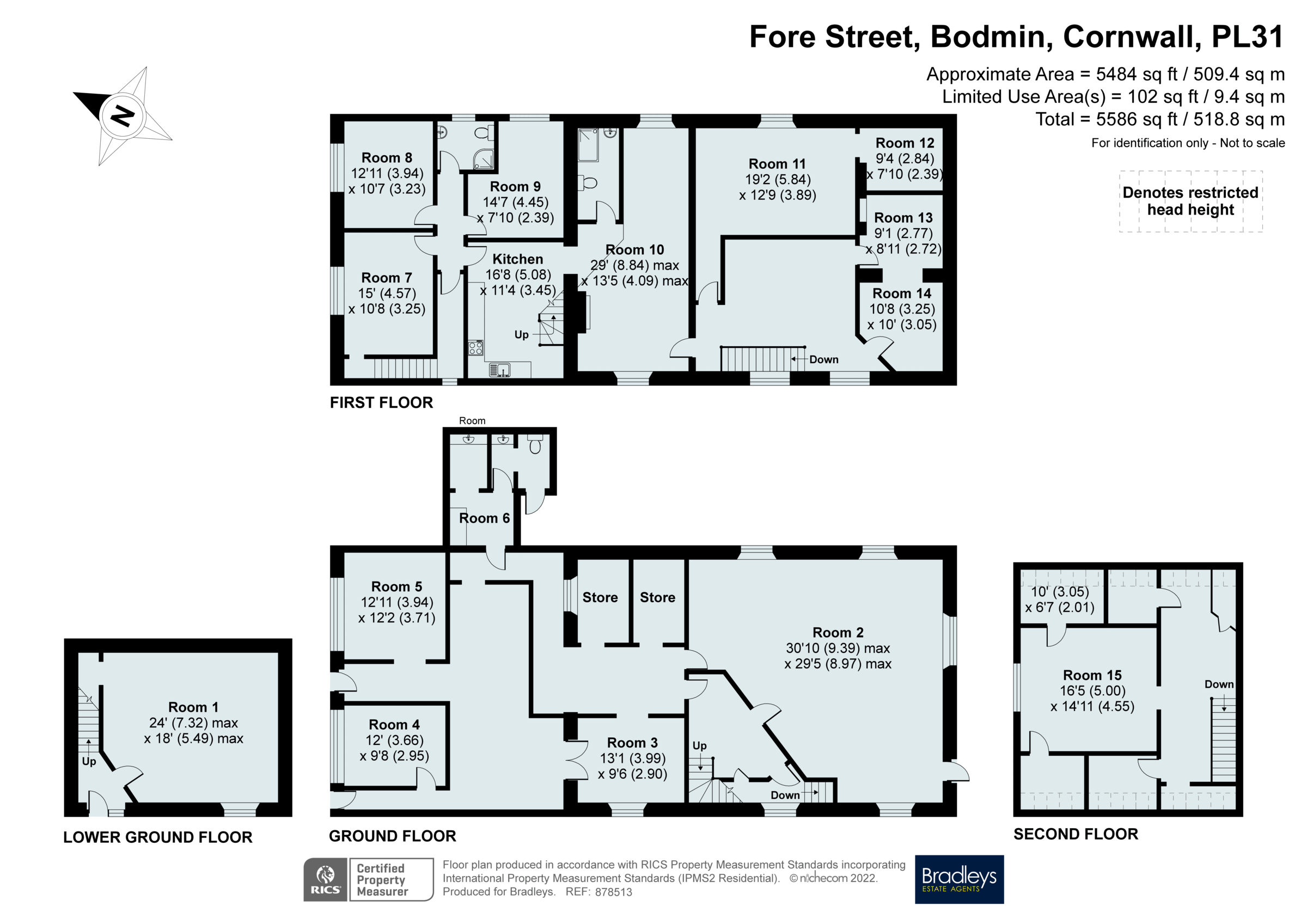 7 bed detached house for sale in Fore Street, Bodmin, Cornwall PL31