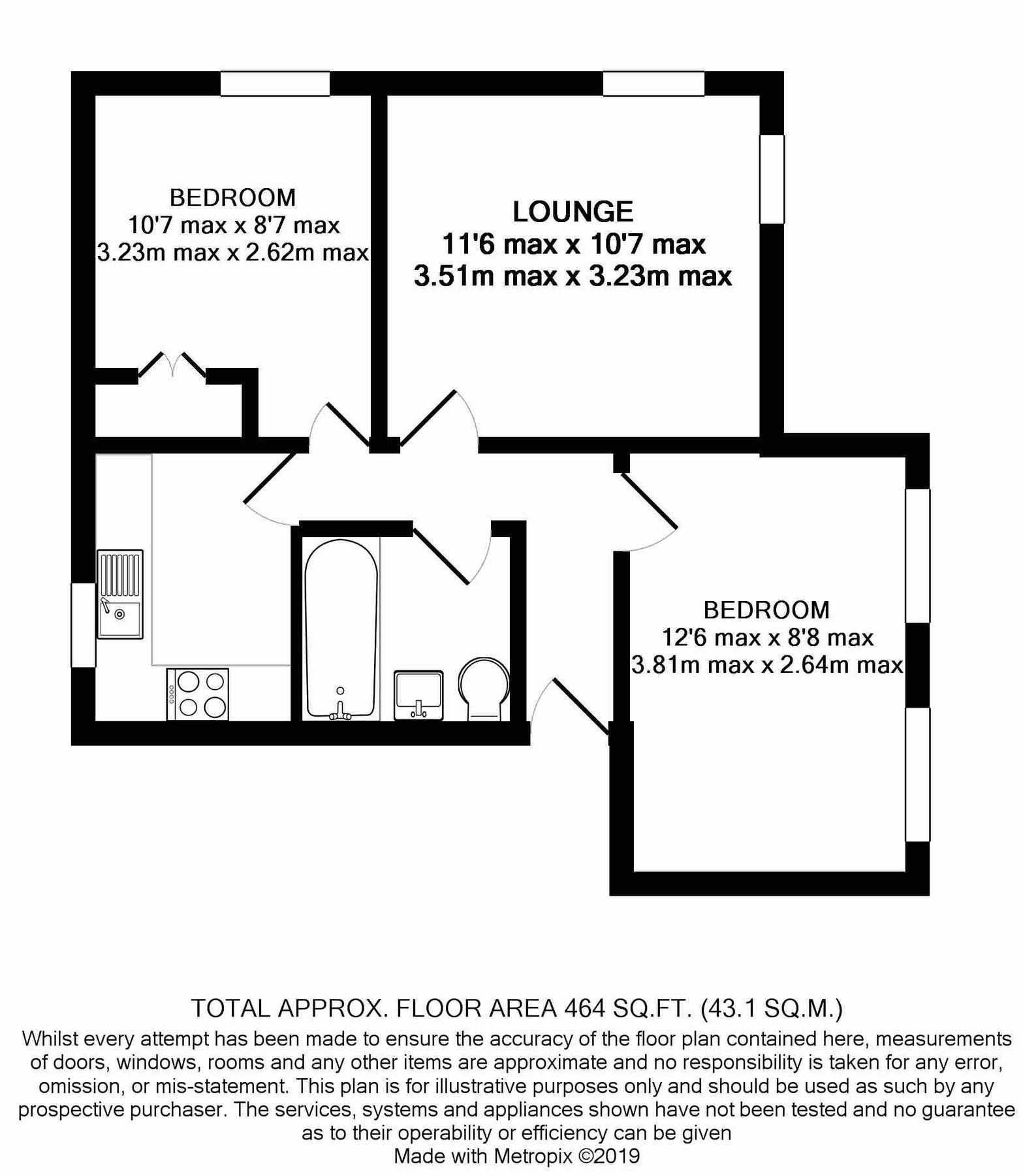 2 bed flat to rent in Clifton House, Middle Hill, Egham, Surrey TW20