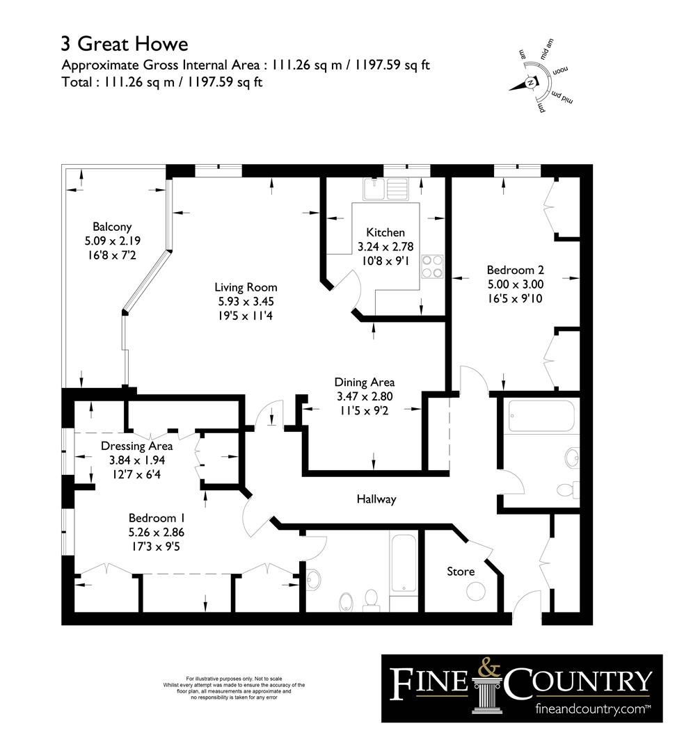 2 bed flat for sale in 3 Great Howe, Cowan Head, Burneside, Cumbria LA8