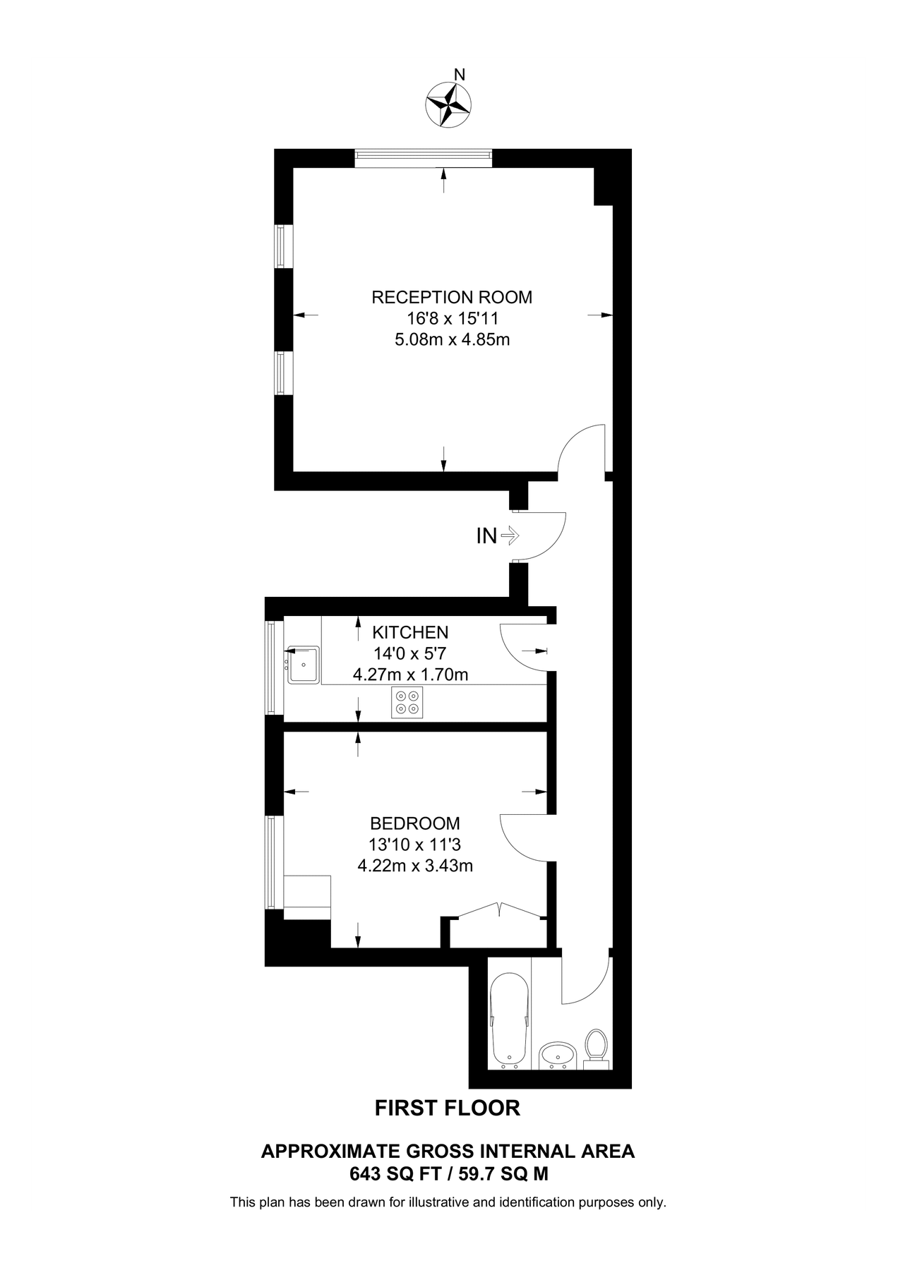 1 bed flat for sale in Streatham High Road, Streatham Hill, London SW16
