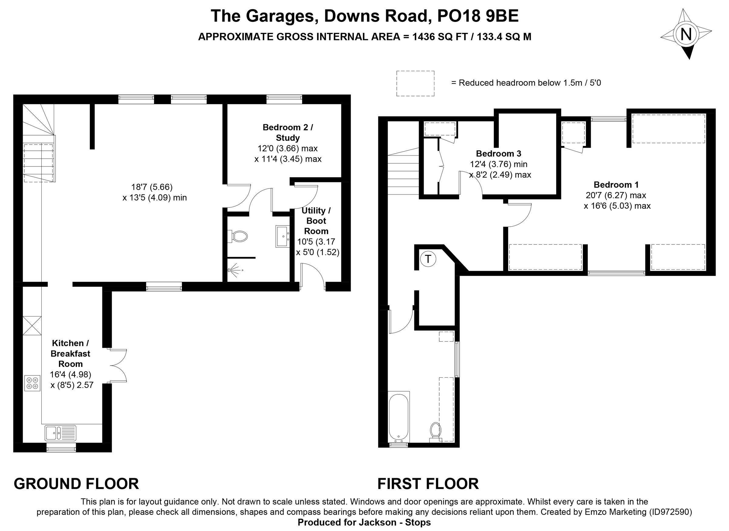 3 bed semidetached house for sale in Downs Road, West Stoke