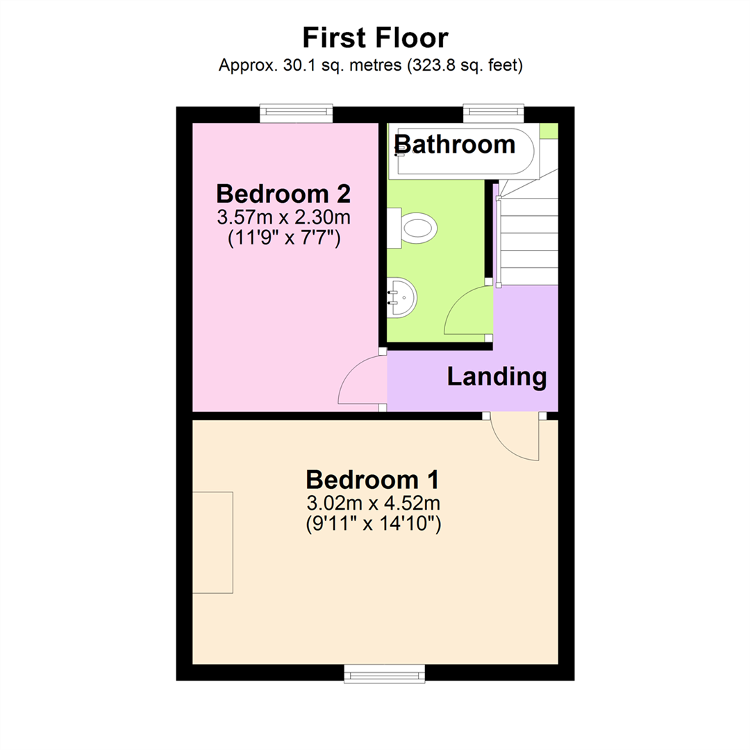 2 bed terraced house to rent in Brunswick Terrace, Stacksteads, Bacup