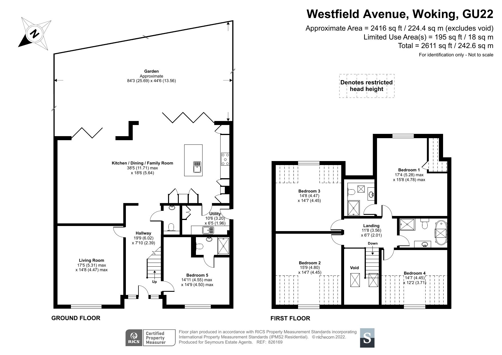 New home, 5 bed detached house for sale in Westfield Avenue, Woking