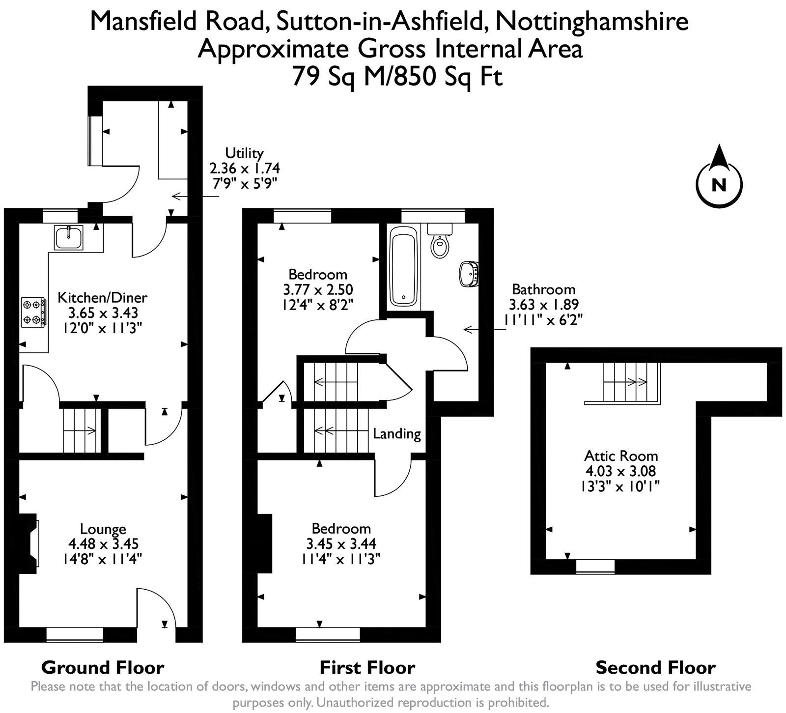 3 bed terraced house for sale in Mansfield Road, SuttonInAshfield