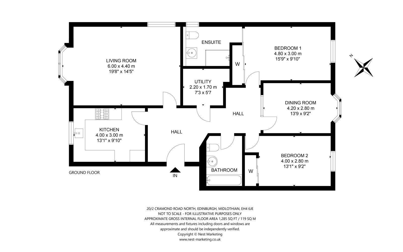 2 bed flat for sale in Cramond Road North, Edinburgh, Midlothian EH4