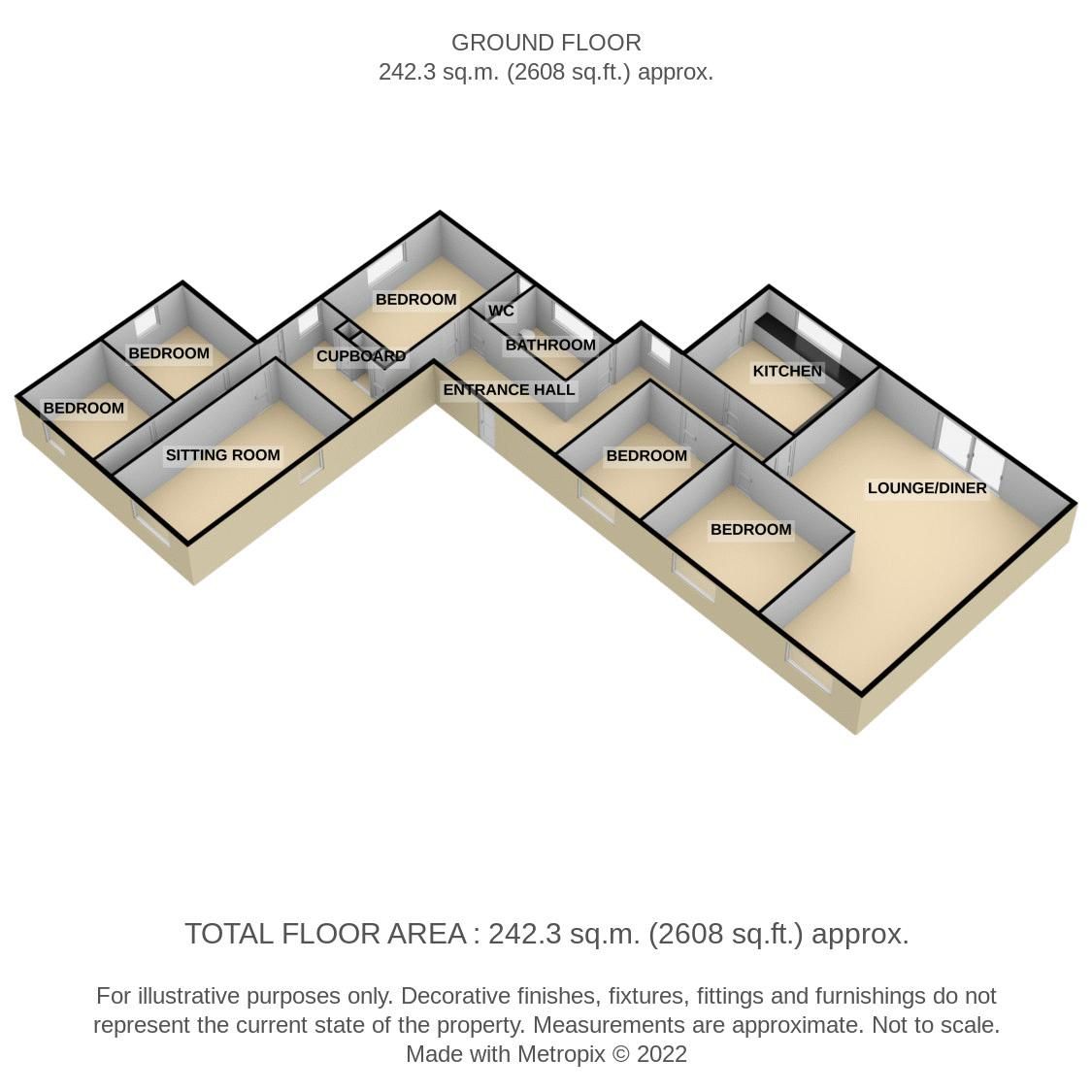 5 bed detached bungalow for sale in Beccles Road, Fritton, Great