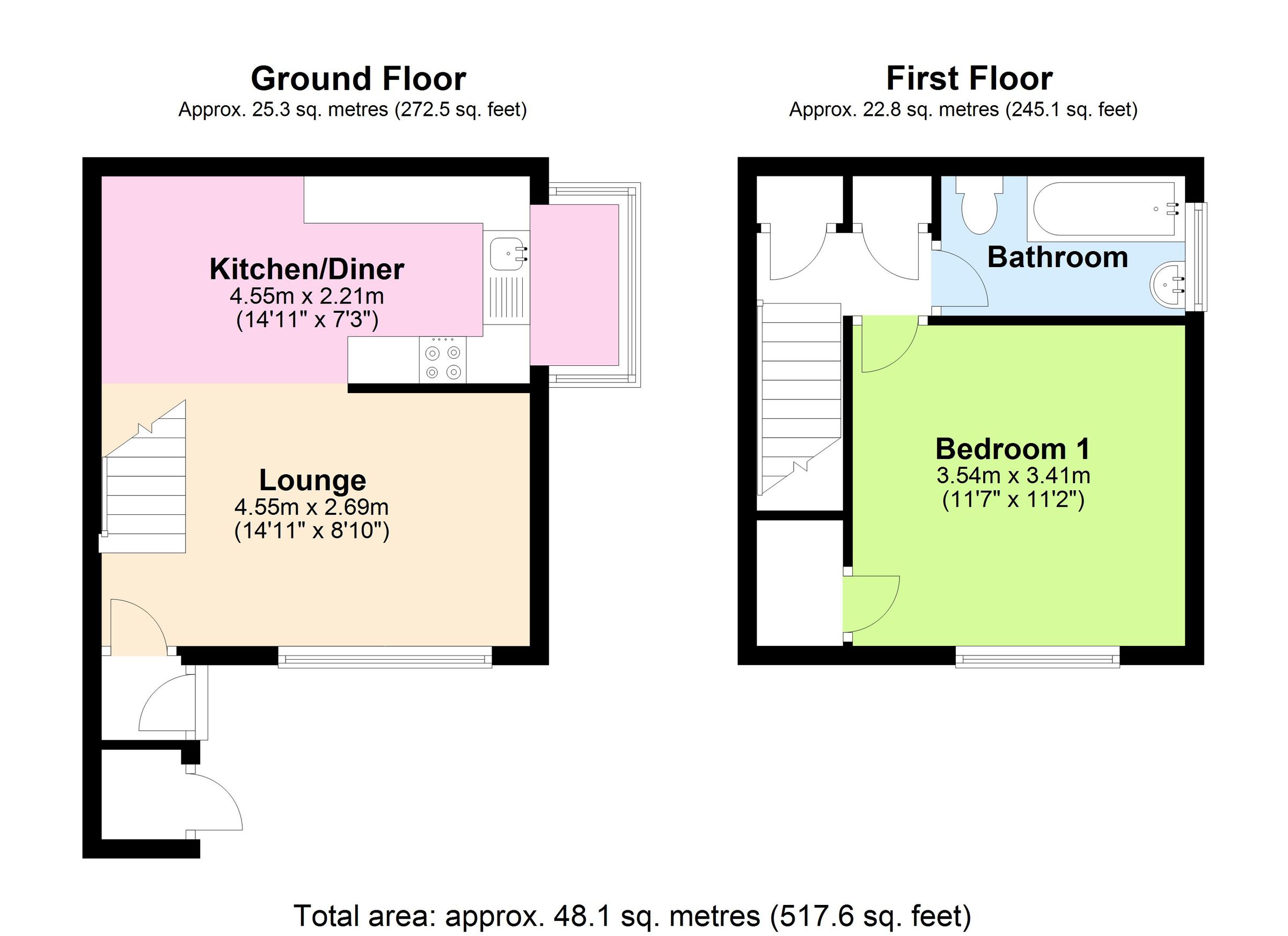1 bed detached house to rent in Wadnall Way, Knebworth SG3 Zoopla