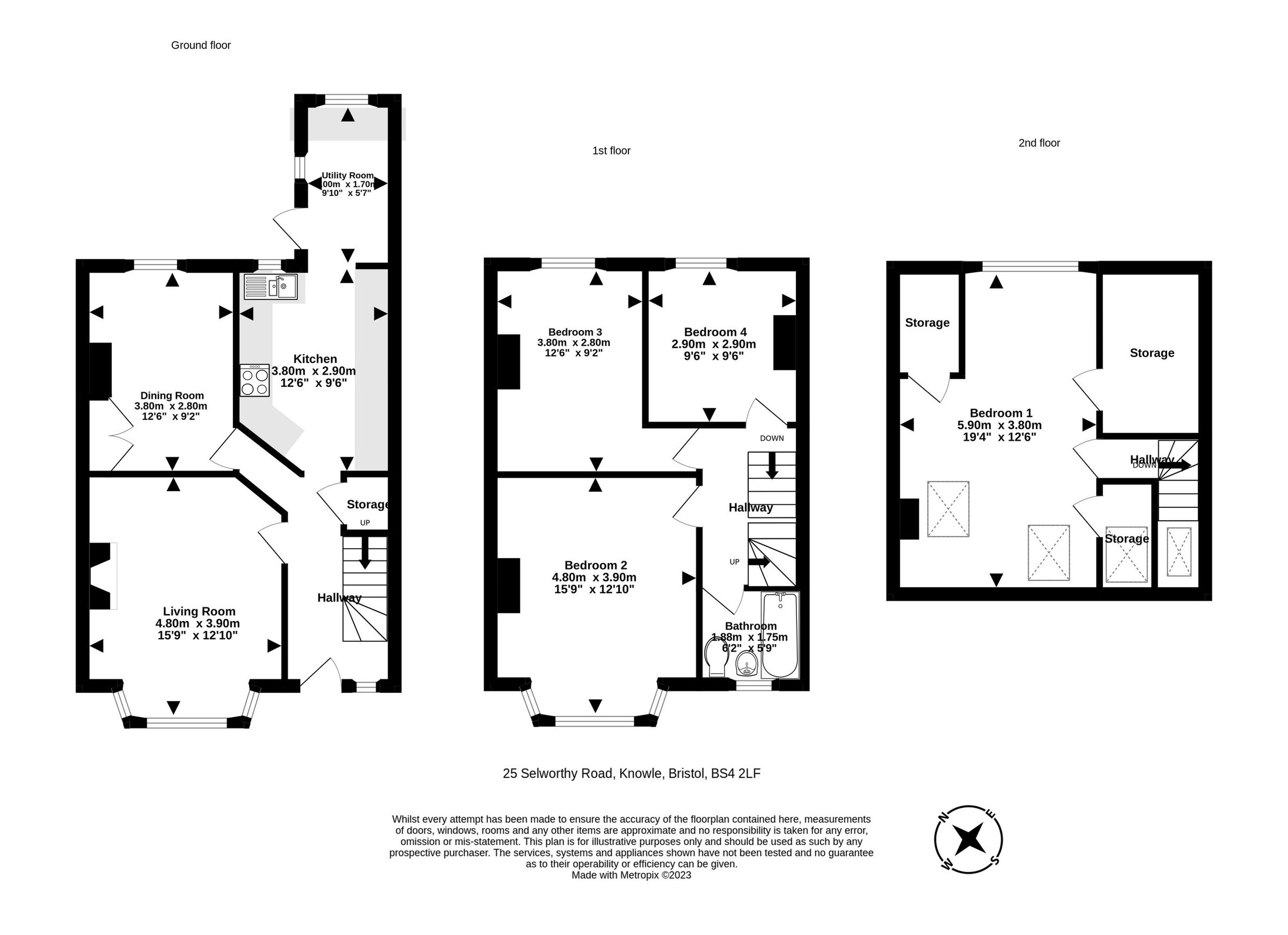 4 bed terraced house for sale in Selworthy Road, Brislington, Bristol
