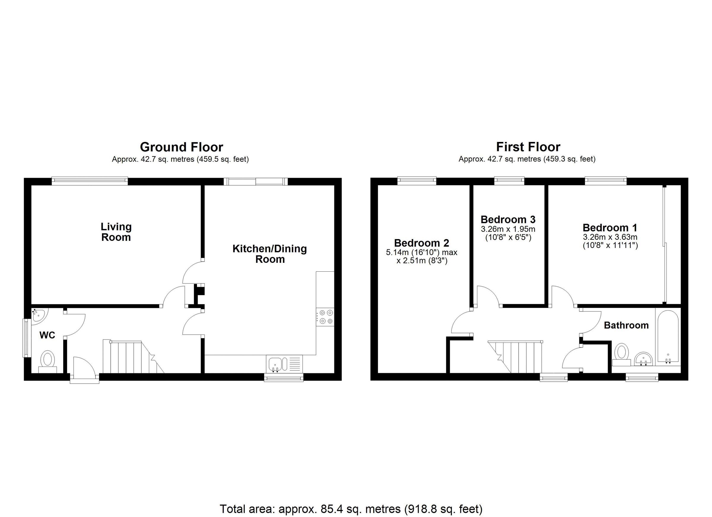 3 bed semidetached house for sale in Waveney Walk, Furnace Green