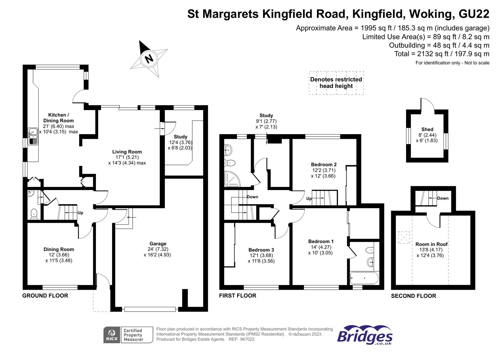 4 bed detached house for sale in Kingfield Road, Woking, Surrey GU22