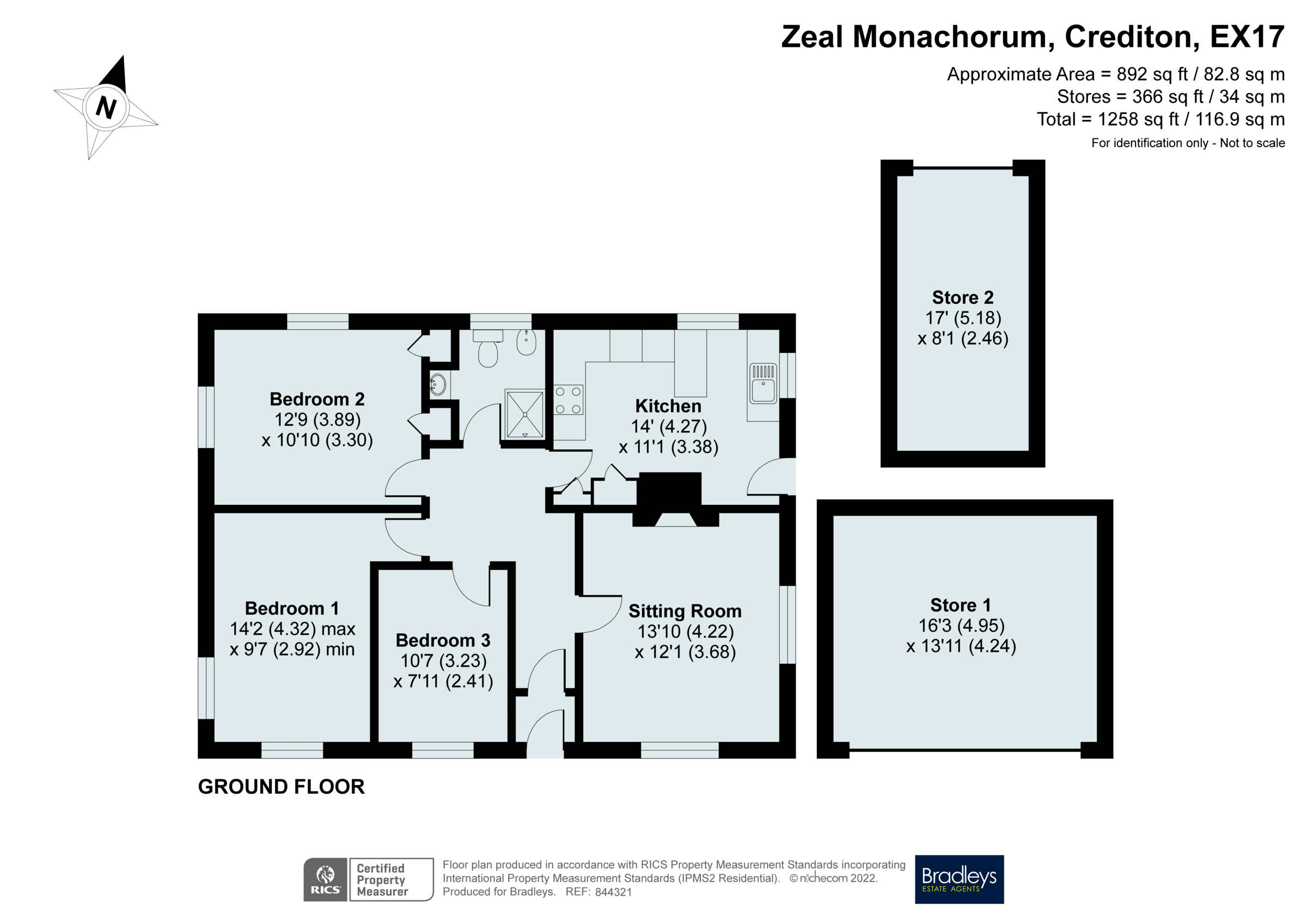 3 bed detached bungalow for sale in Zeal Monachorum, Crediton, Devon