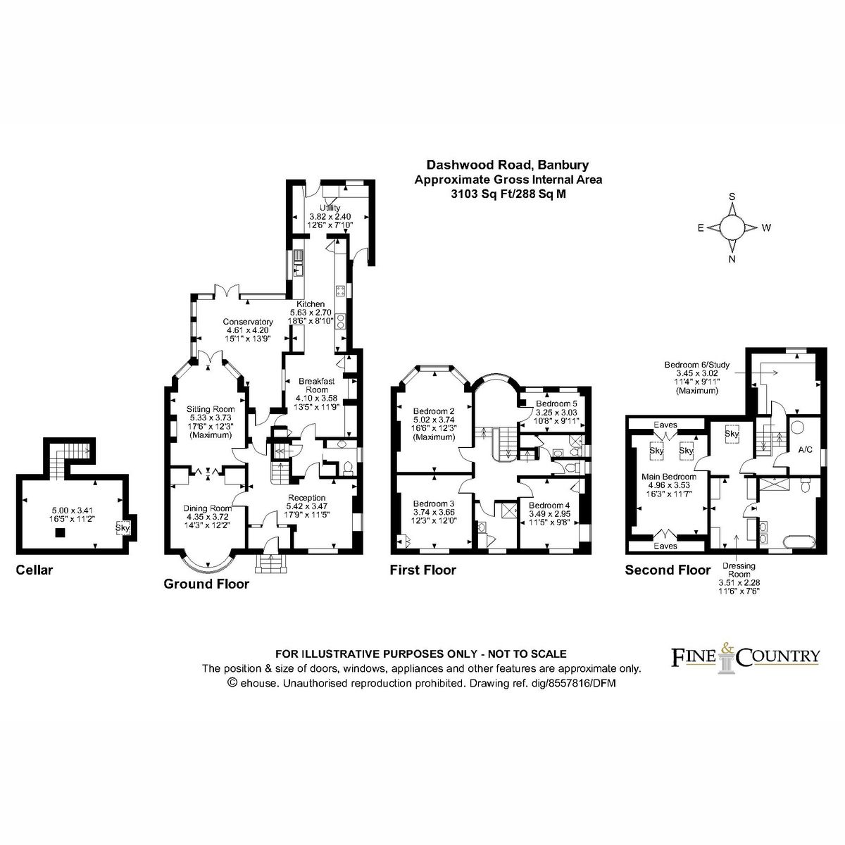 5 bed detached house for sale in Dashwood Road, Banbury, Oxfordshire