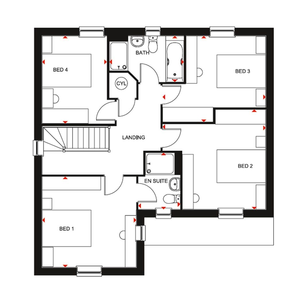 New home, 4 bed detached house for sale in "Exeter" at Ollerton Road
