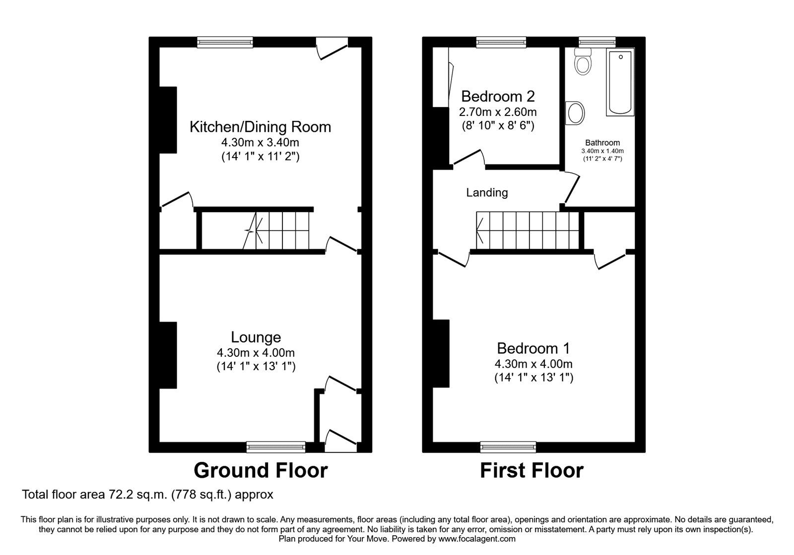 2 bed terraced house to rent in Wellington Road, Swinton, Manchester, Greater Manchester M27