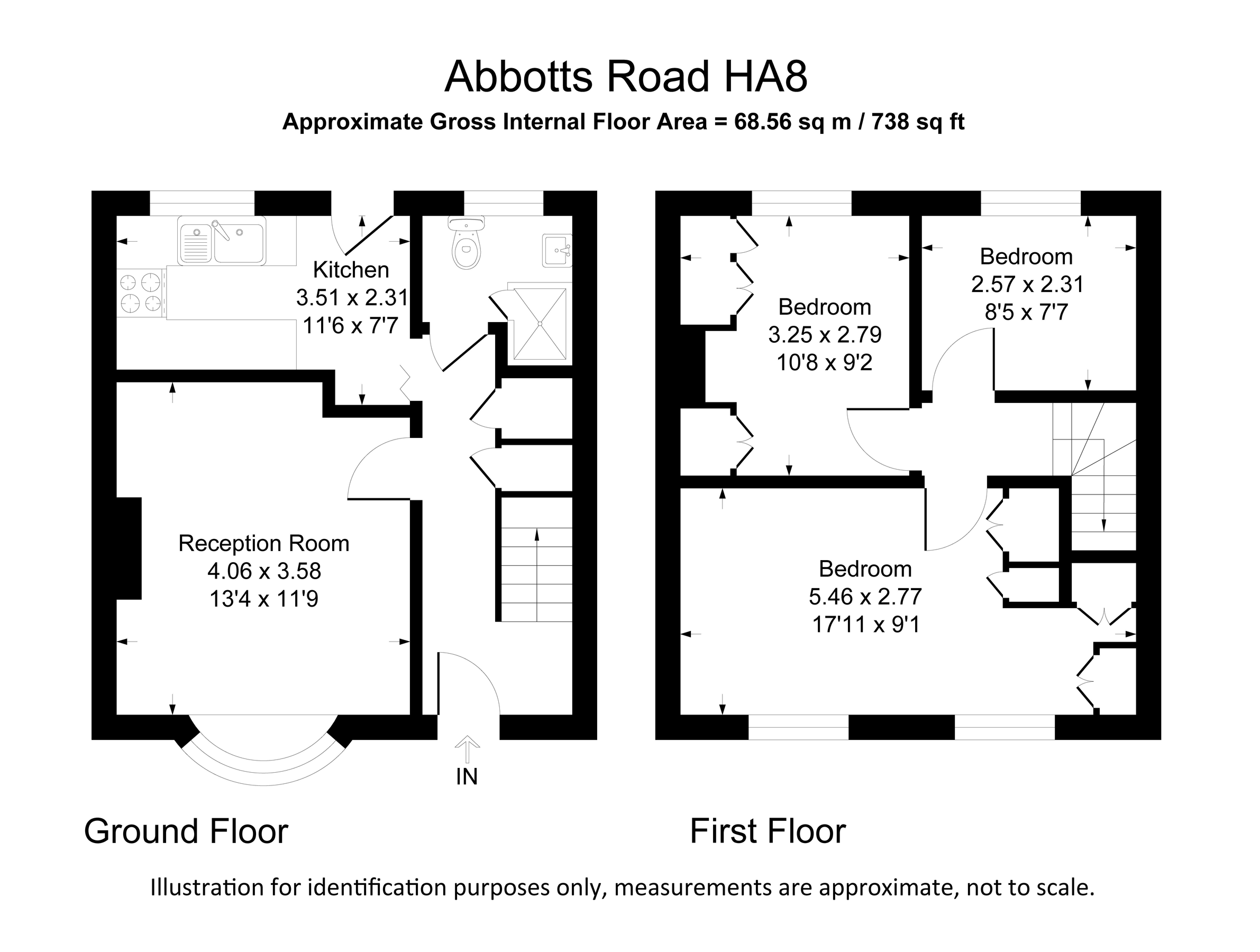 3 bed terraced house for sale in Abbots Road, Edgware HA8 Zoopla