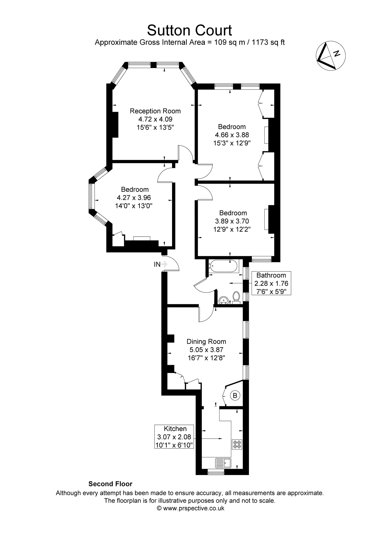 3 bed flat to rent in Sutton Court, Fauconberg Road, Chiswick W4 Zoopla