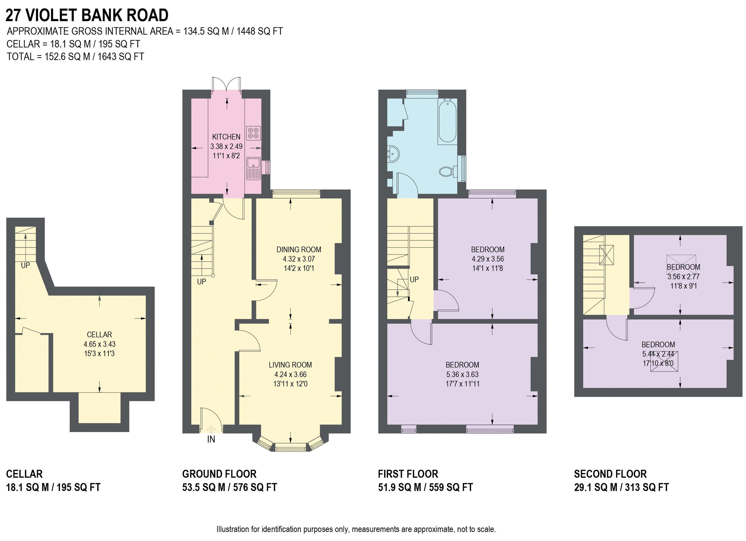 4 bed terraced house for sale in Violet Bank Road, Nether Edge