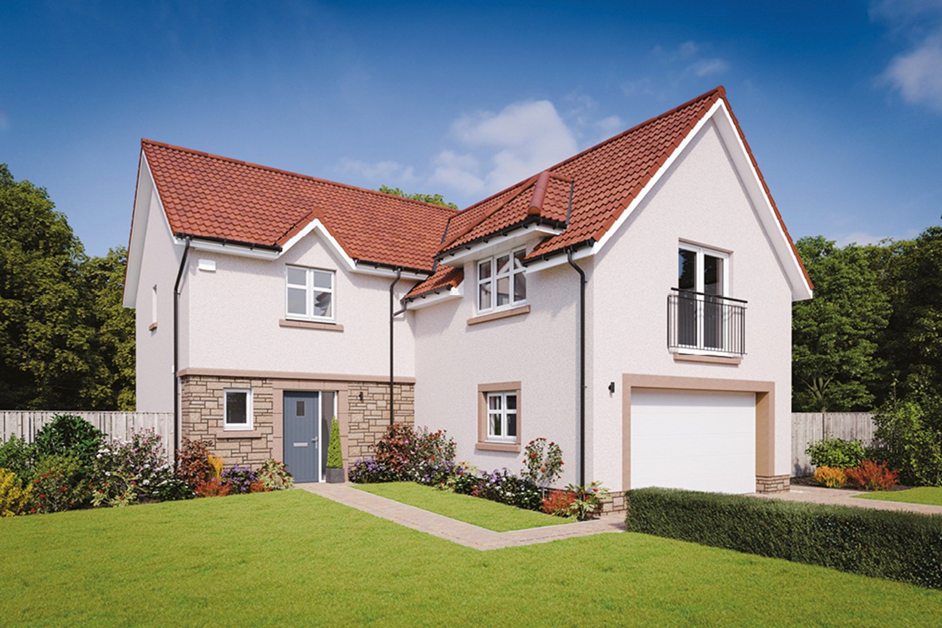New home, 5 bed detached house for sale in "Dewar" at Inchbrae, Erskine