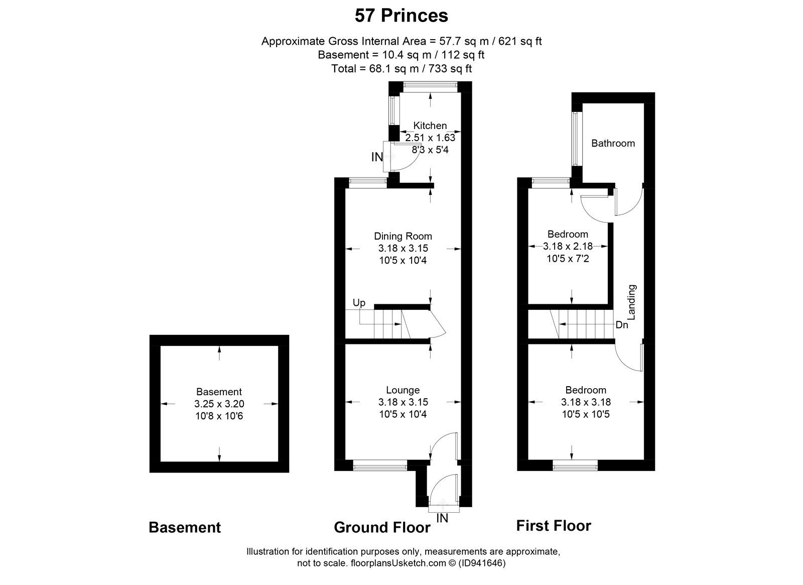 2 bed terraced house for sale in Princes Street, Dunstable
