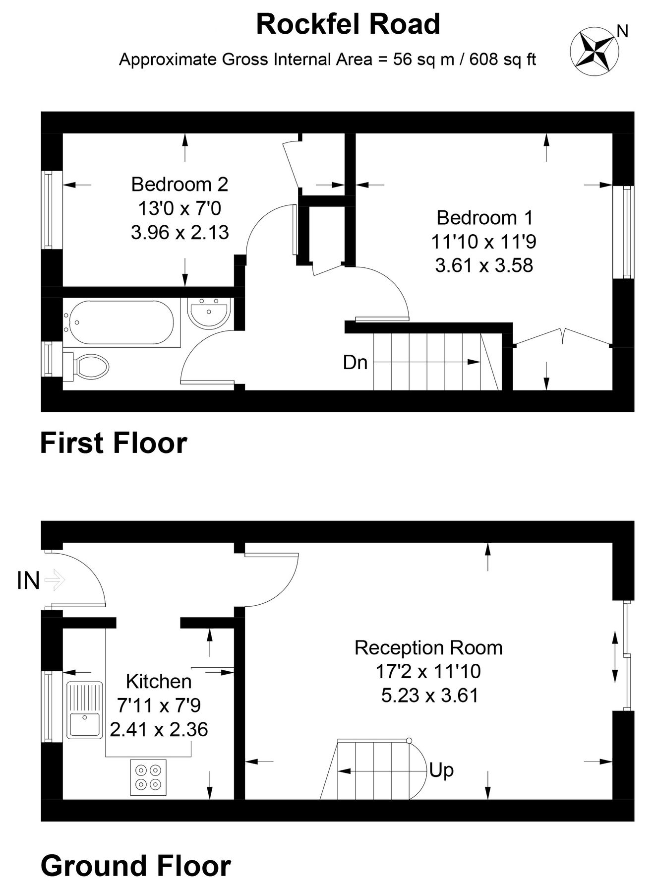 2 bed terraced house to rent in Rockfel Road, Lambourn, Hungerford