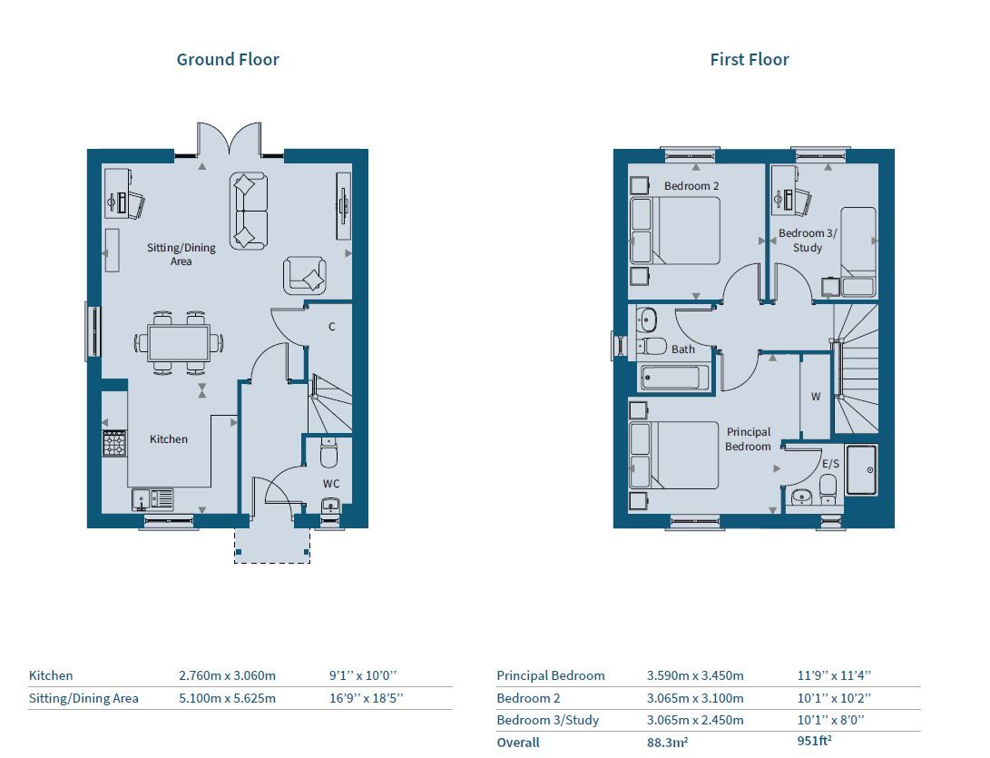 New home, 3 bed semidetached house for sale in Westcott Rise, Westcott