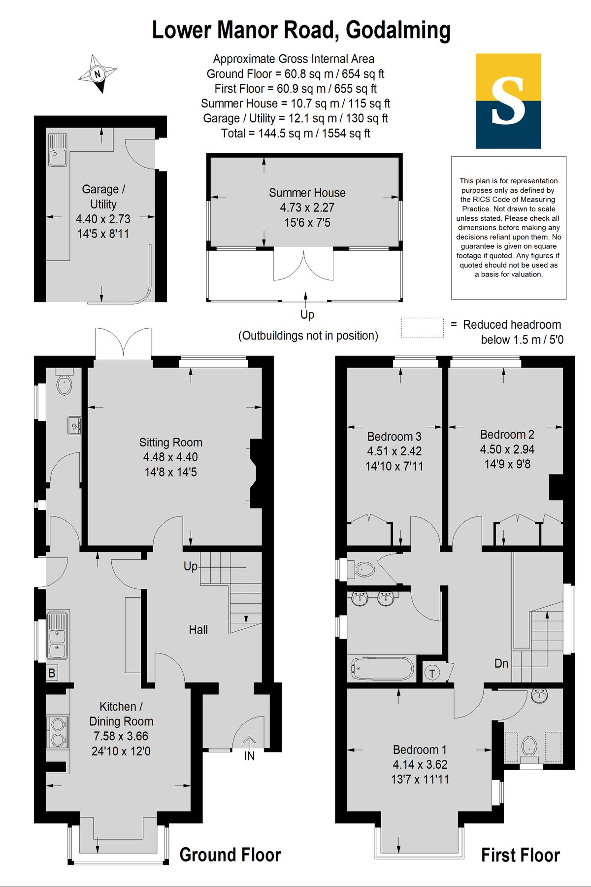 3 bed semidetached house for sale in Surrey GU7 Zoopla