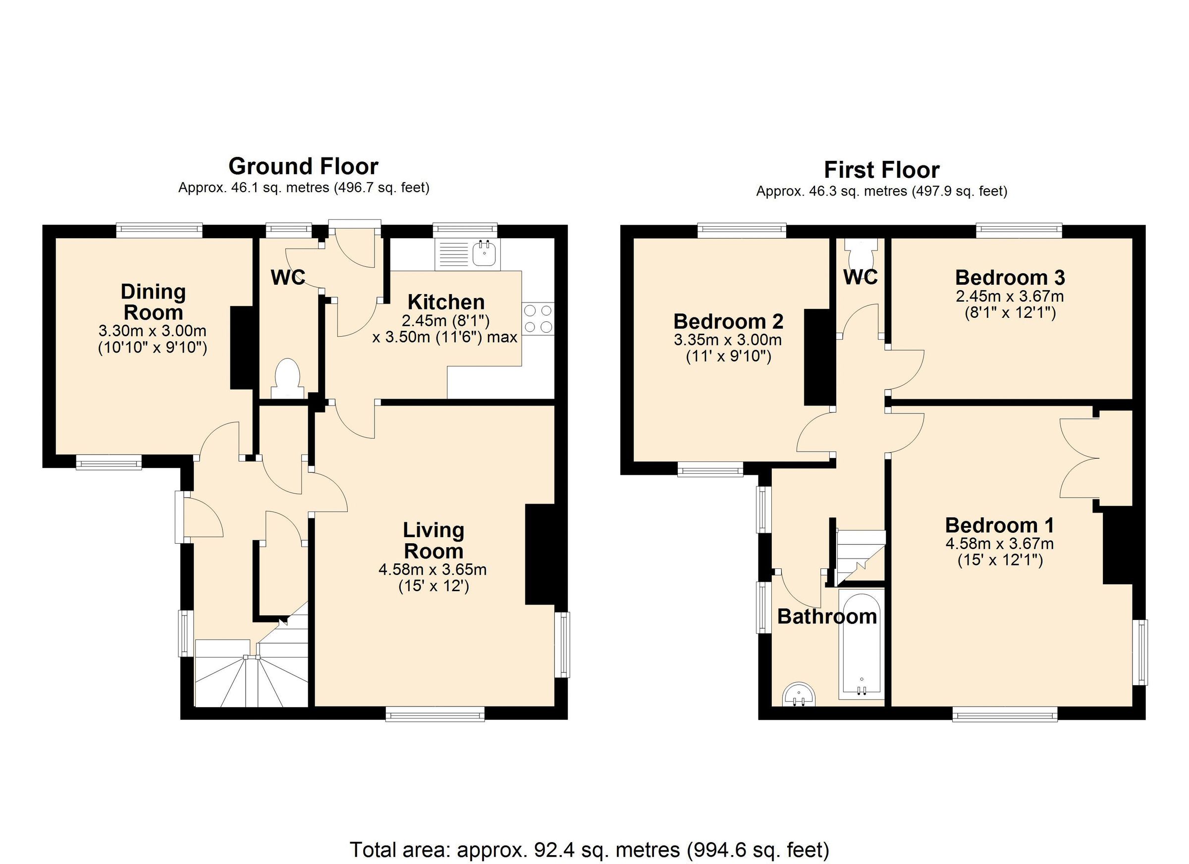 3 bed semidetached house for sale in Heath Road, Holmewood