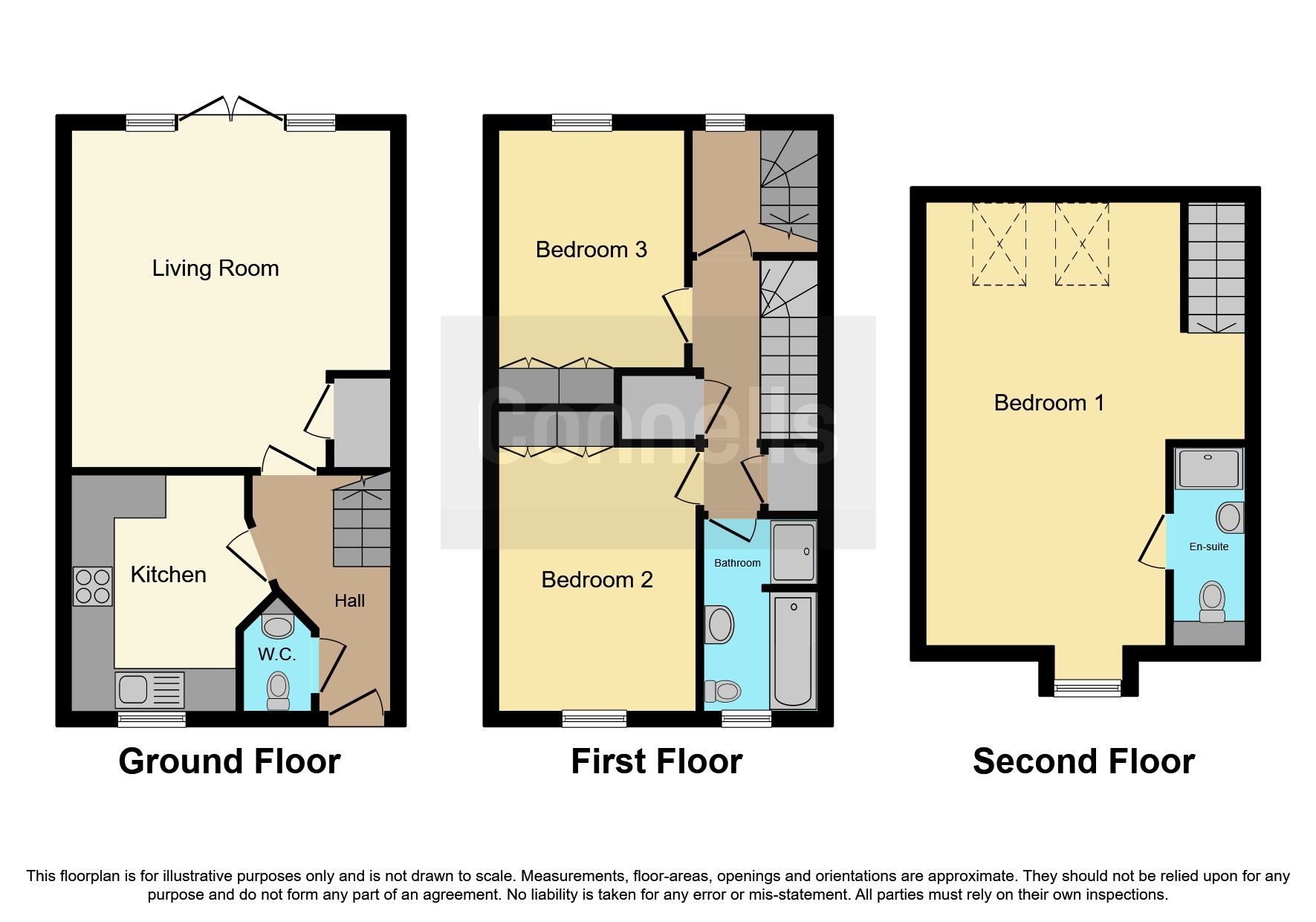 3 bed town house for sale in Danegeld Avenue, Great Denham, Bedford