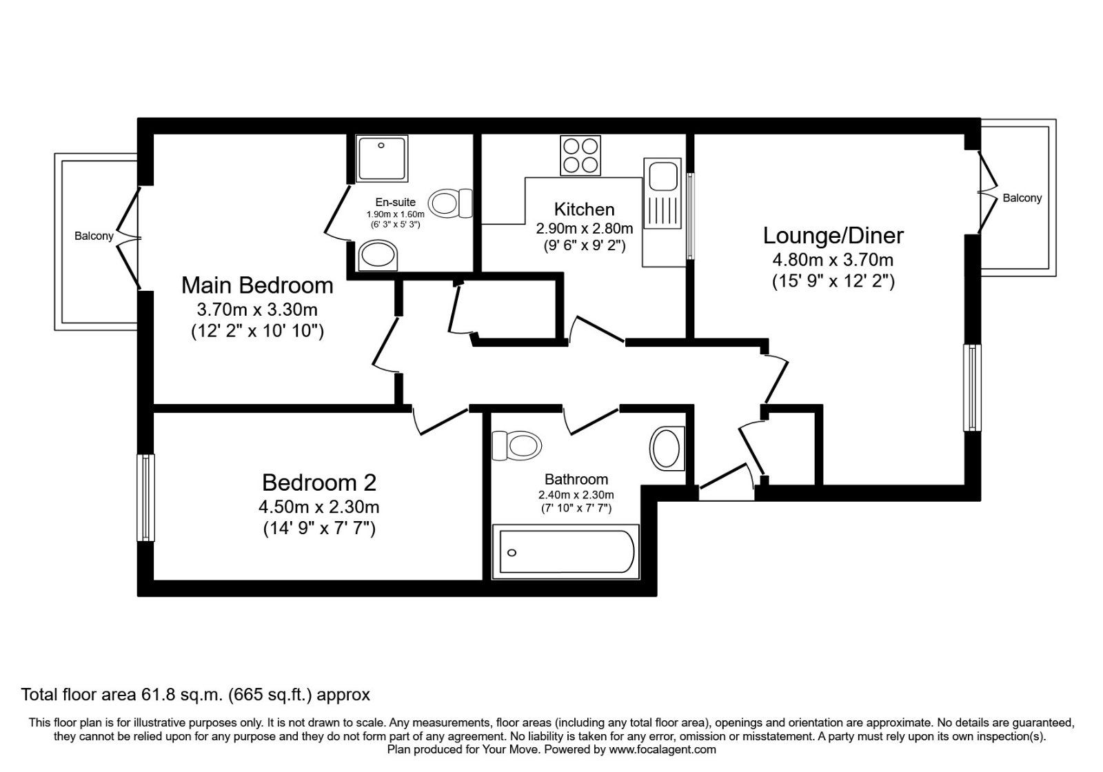 2 bed flat for sale in Stokes Court, The Dell, Southampton, Hampshire