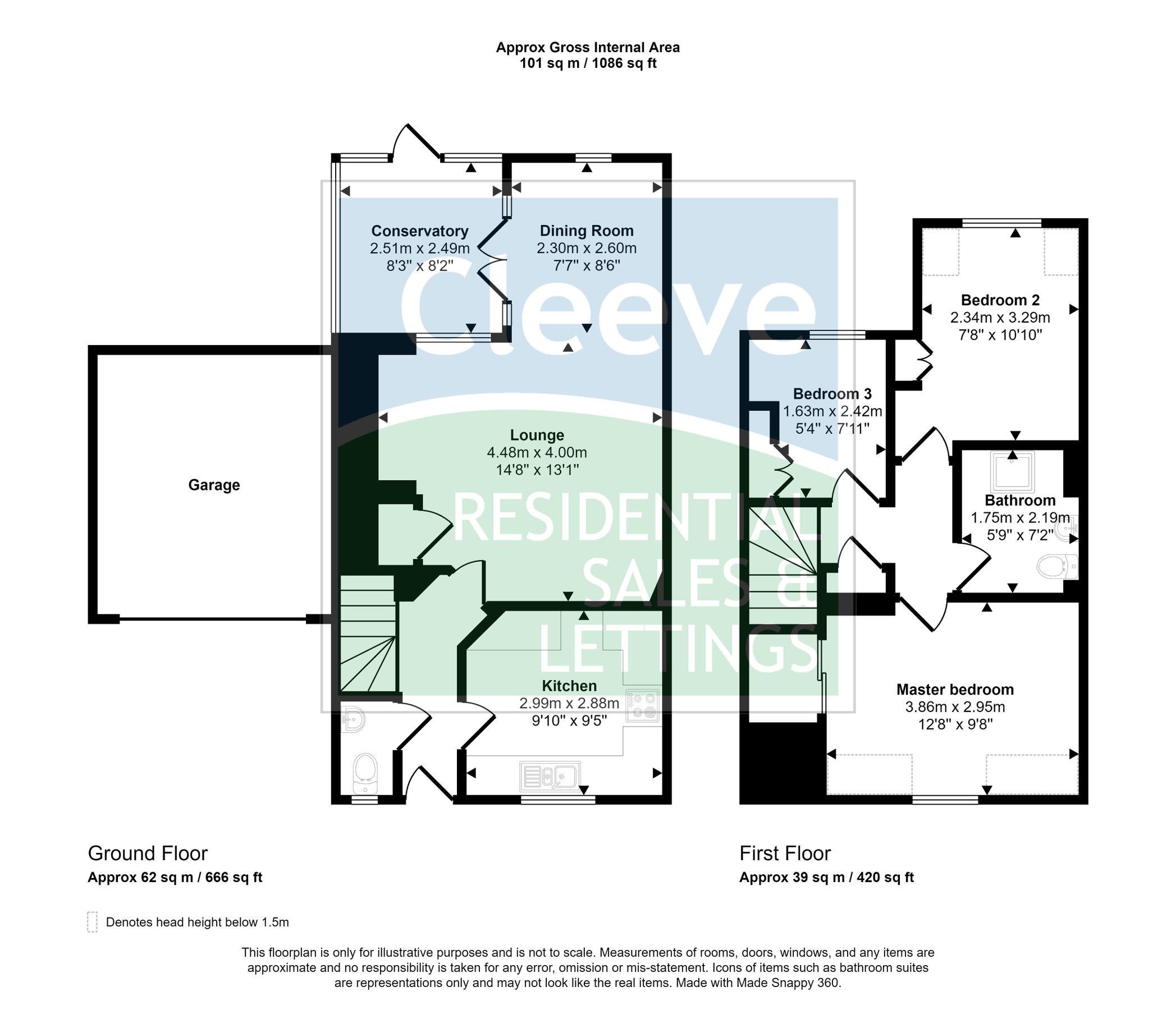 3 bed terraced house for sale in Grange Drive, Cleeve