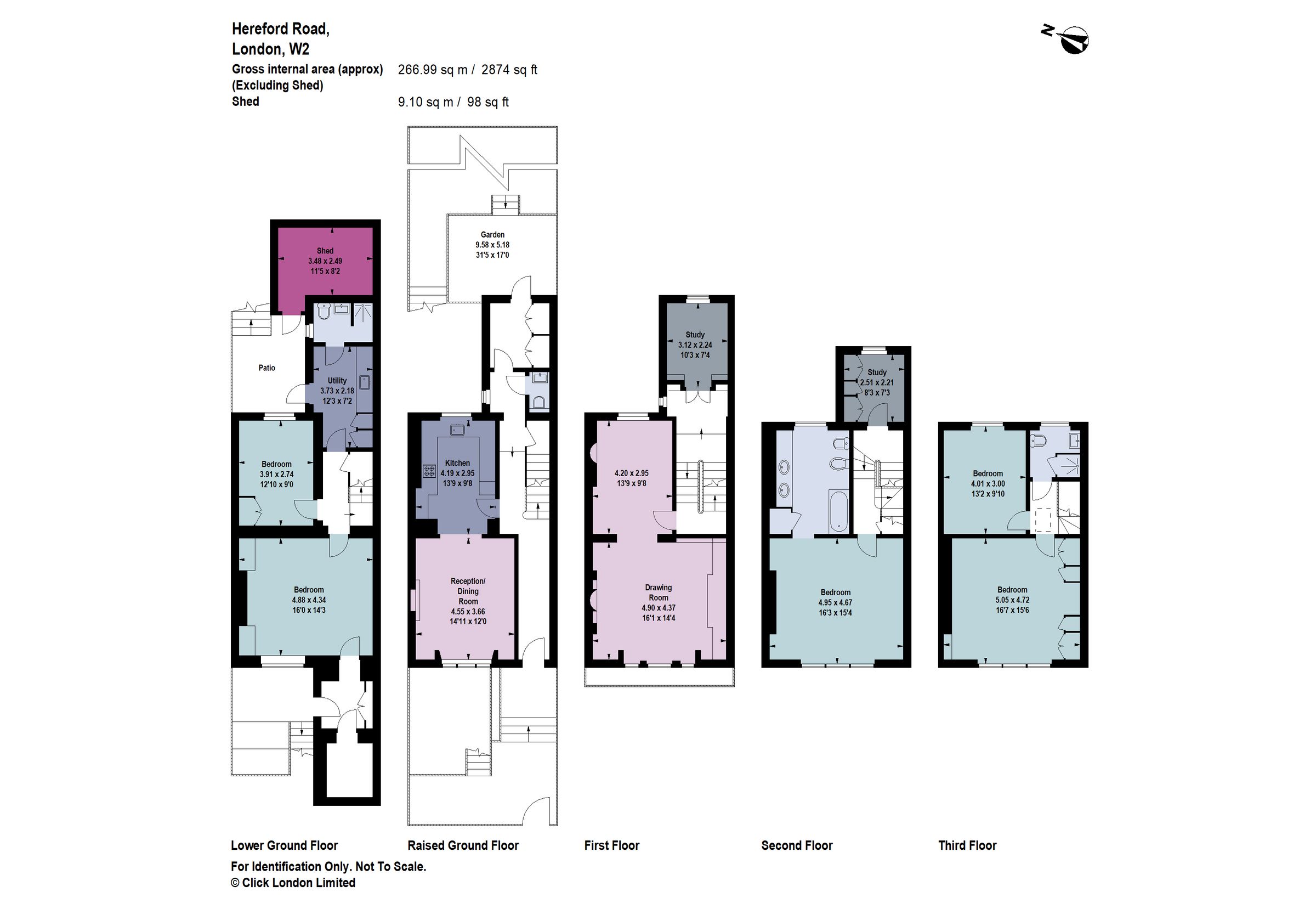 5 bed terraced house for sale in Hereford Road, Notting Hill, London W2