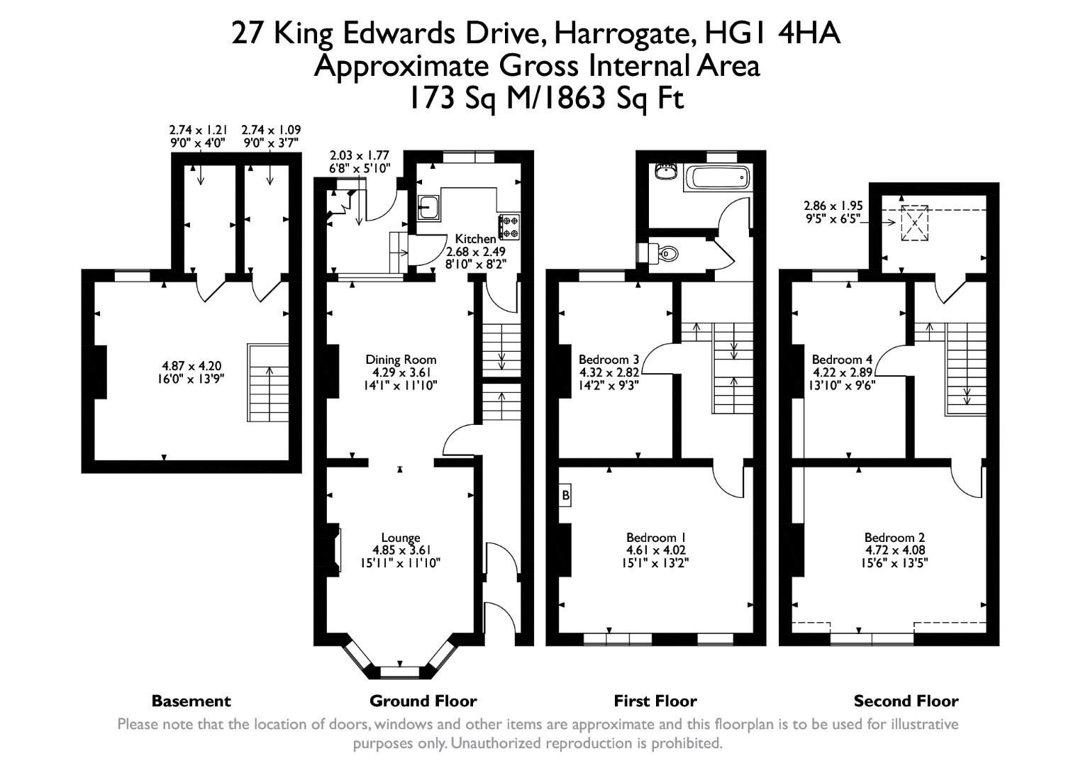 4 bed terraced house for sale in King Edwards Drive, Harrogate HG1 Zoopla