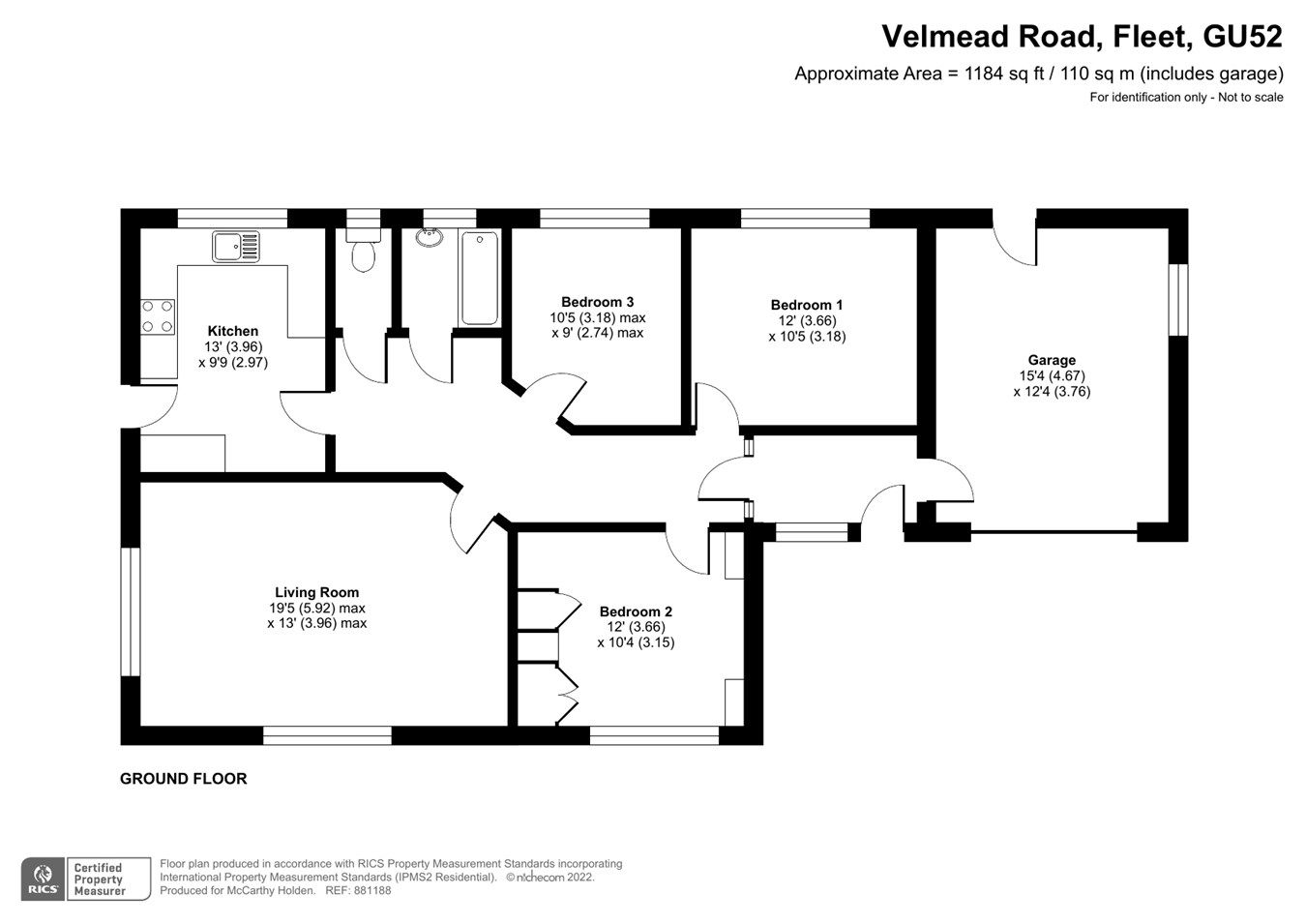3 bed detached bungalow for sale in Velmead Road, Fleet GU52 Zoopla
