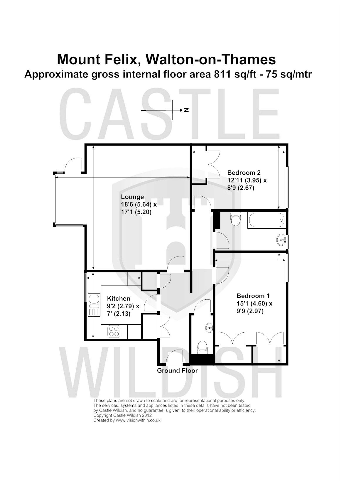 2 bed flat to rent in Mount Felix, WaltonOnThames KT12 Zoopla