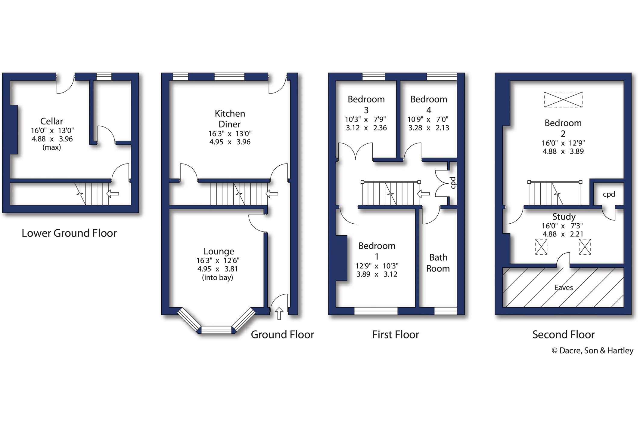 4 bed terraced house for sale in Wood View, Cullingworth, Bradford BD13