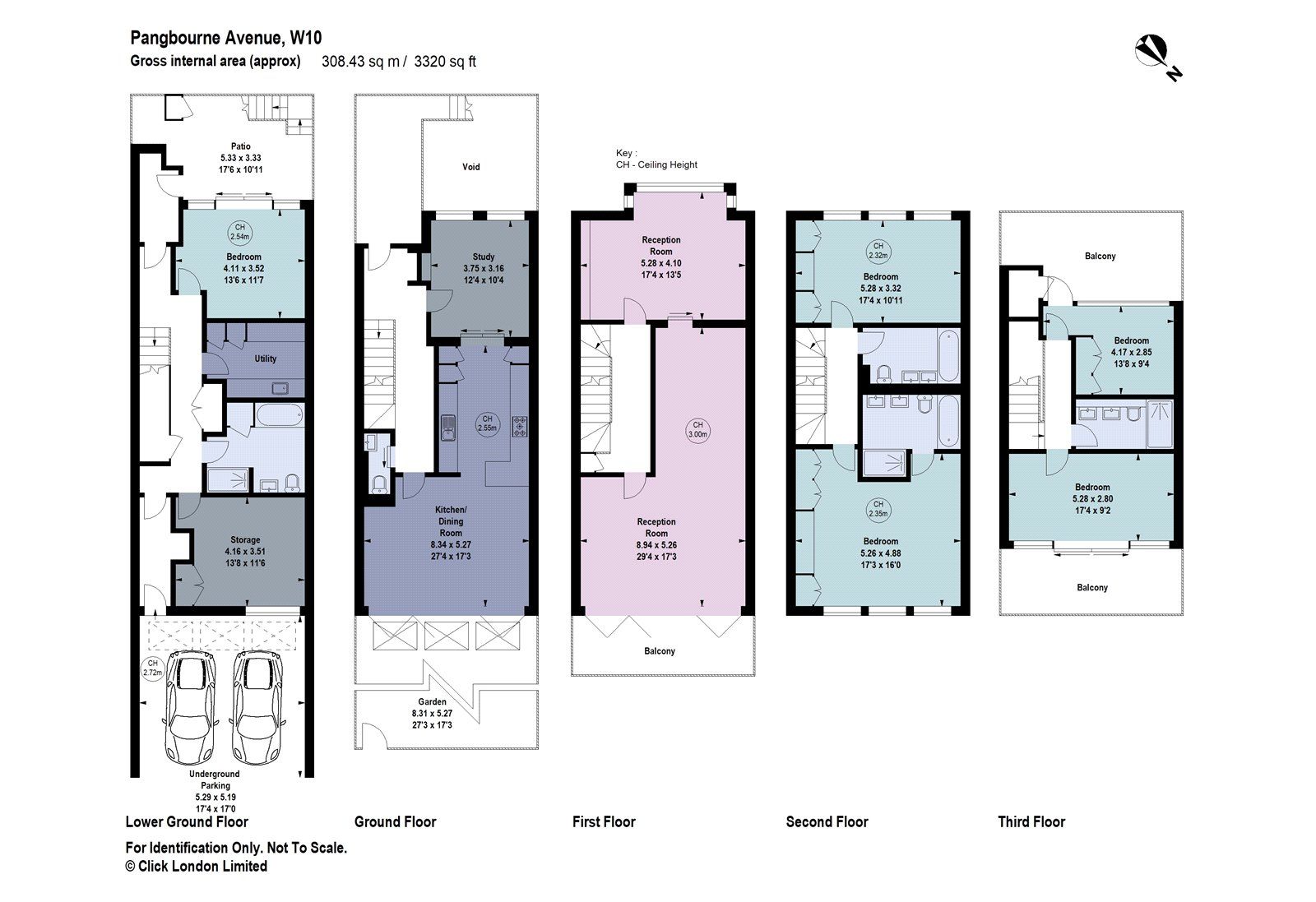 5 bed terraced house for sale in Pangbourne Avenue, North Kensington